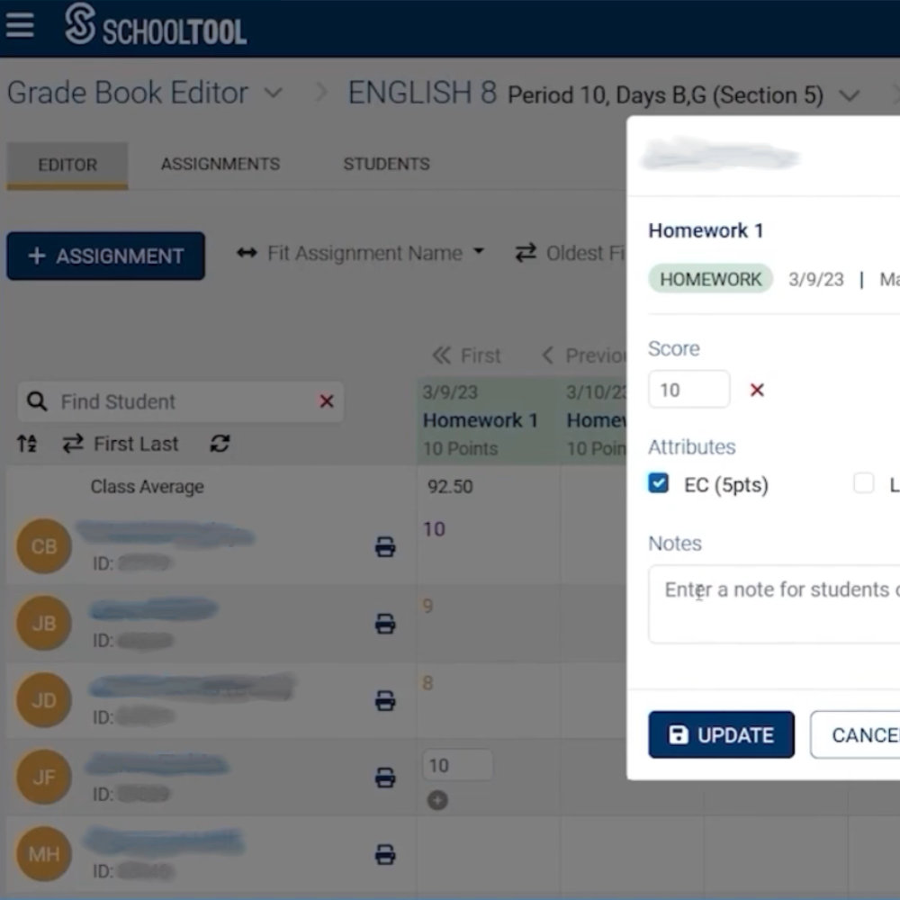 SchoolTool New GradeBook