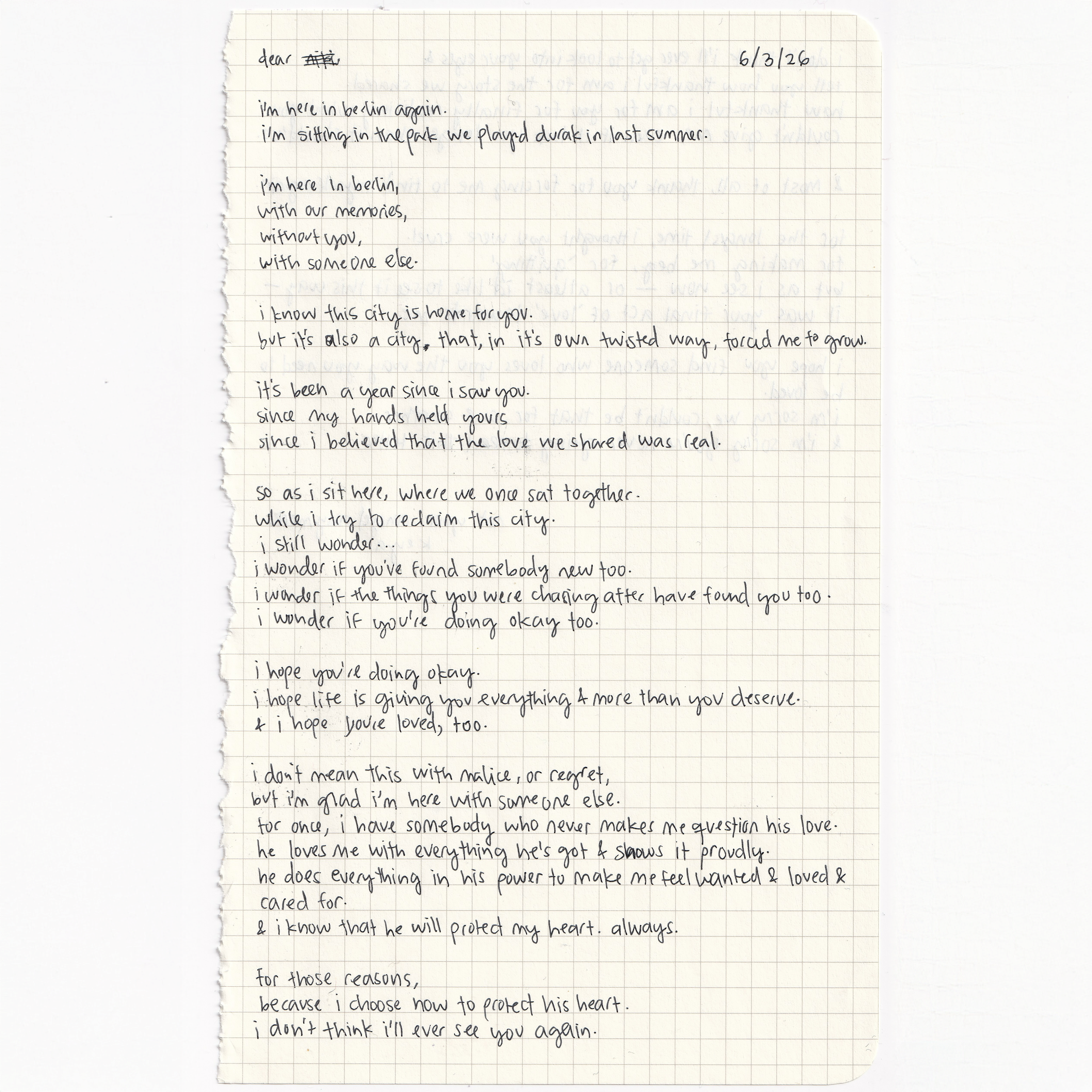 my last 'love' letter to you, 2026