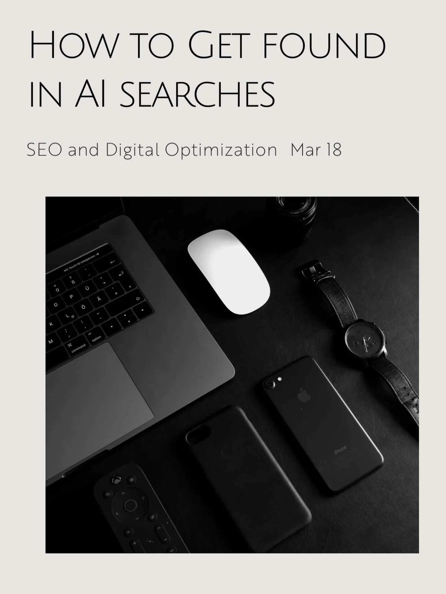 I wrote a blog post about how to make your business more likely to get displayed in AI search results. Here&rsquo;s the link! 

https://www.digitaloptimist.ca/blog/how-to-get-found-in-ai-searches
