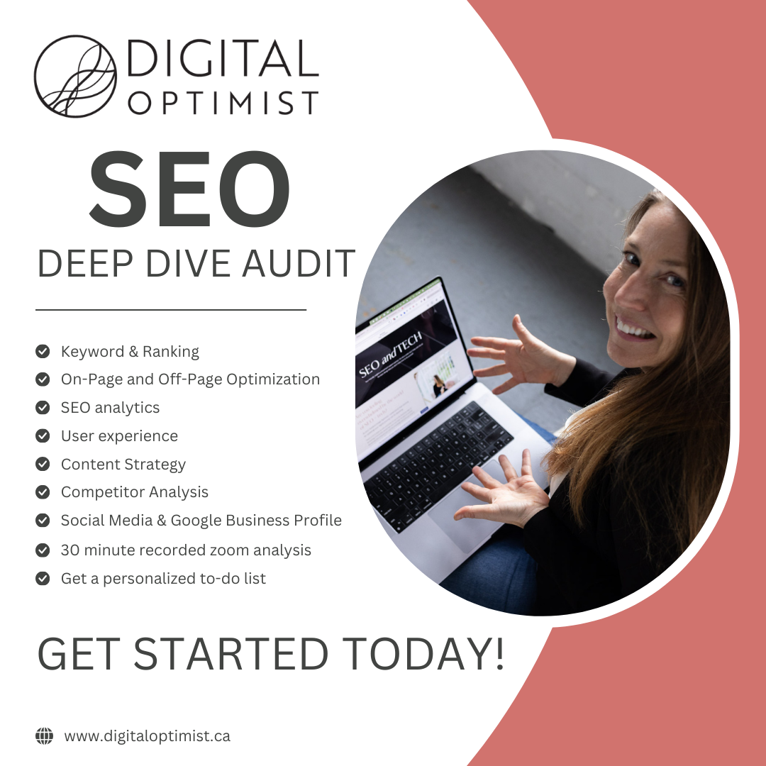 Book a SEO Deep Dive Audit and let me show you how to optimize your website.