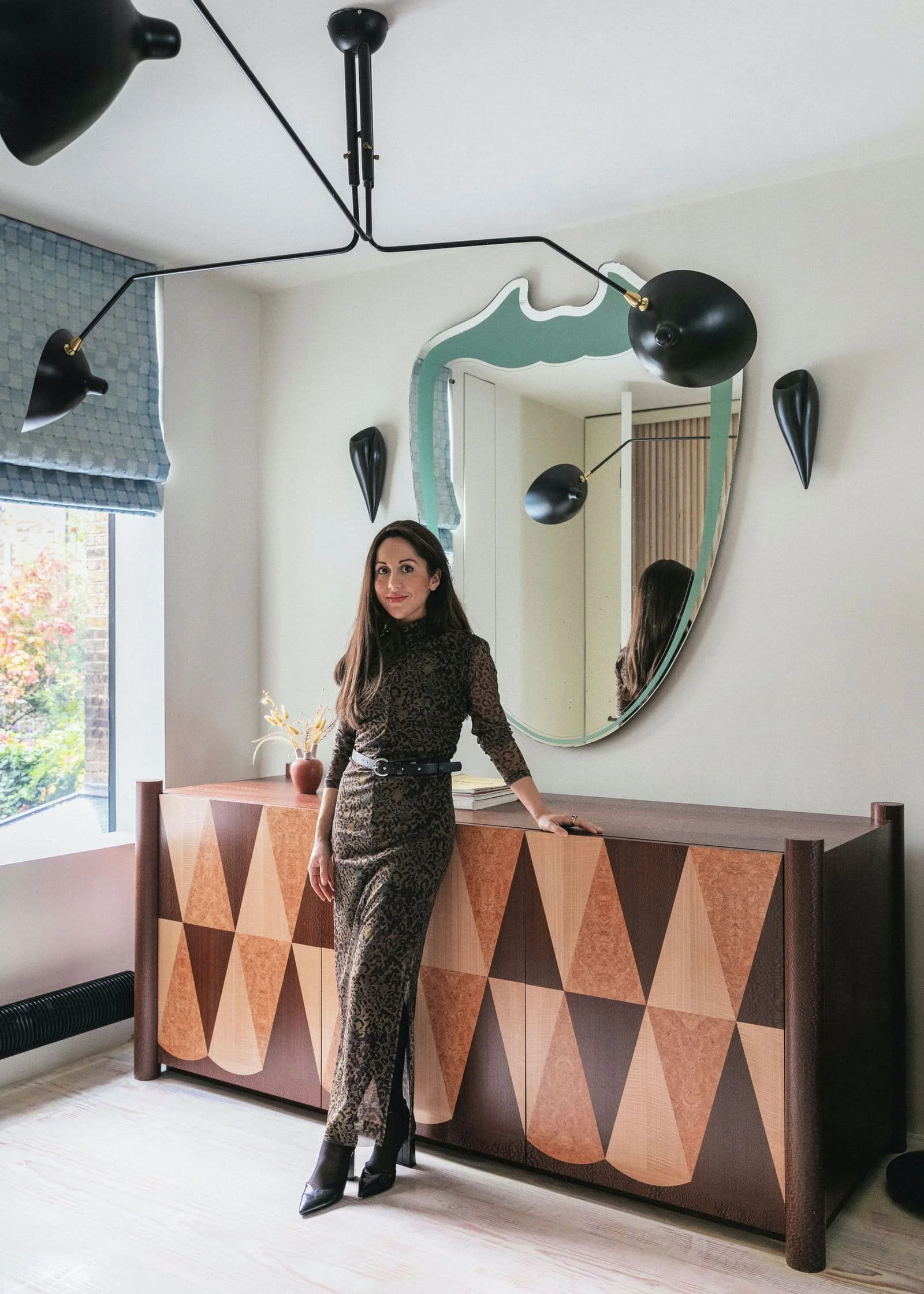 Portrait of interior designer Anouska Tamony in London
