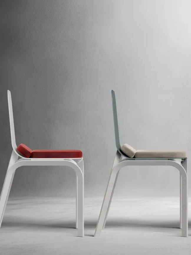 Sculptural metal chair from the Audace Collection by Yla