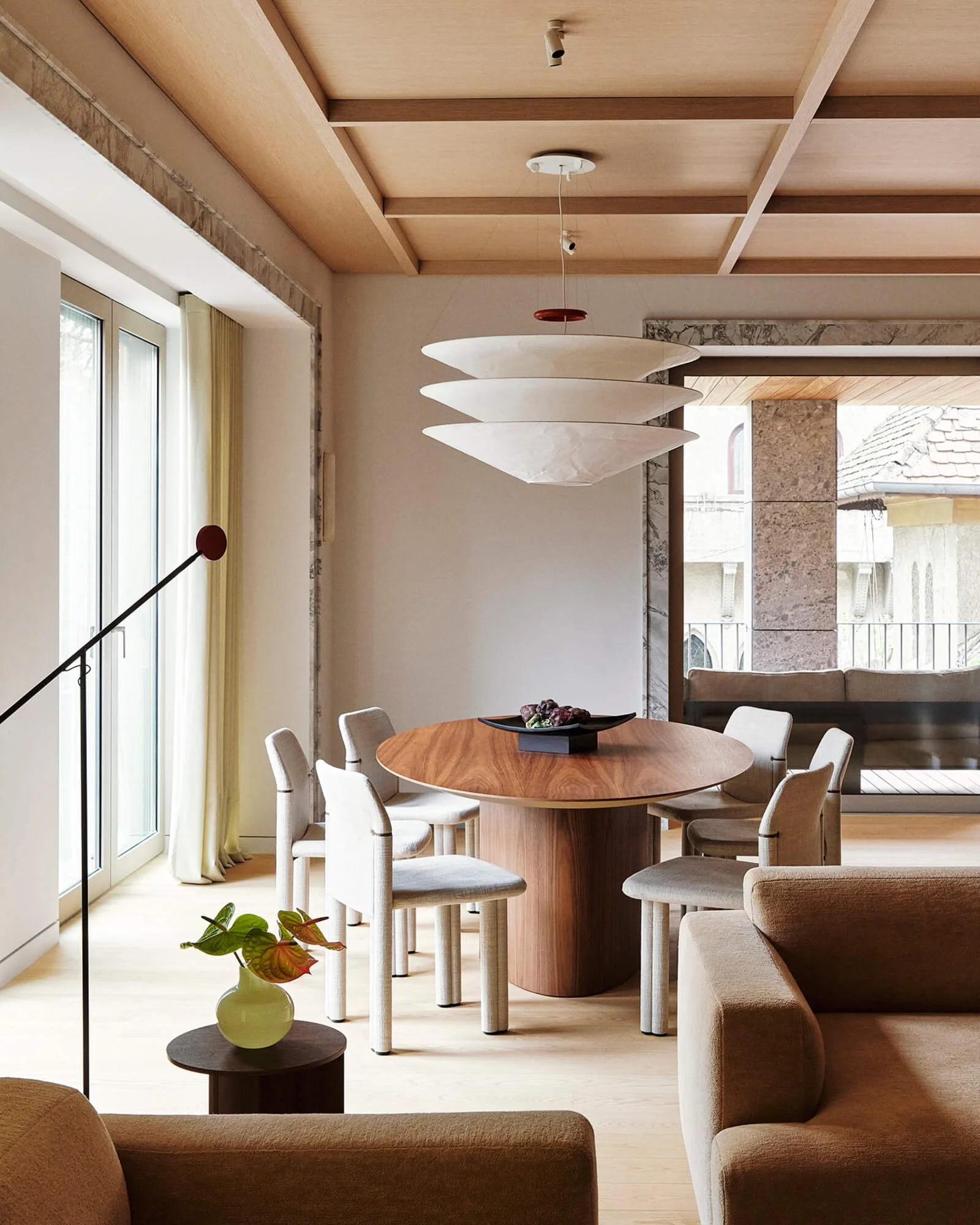 Interior project by Bogdan Ciocodeica Studio with sculptural spatial composition