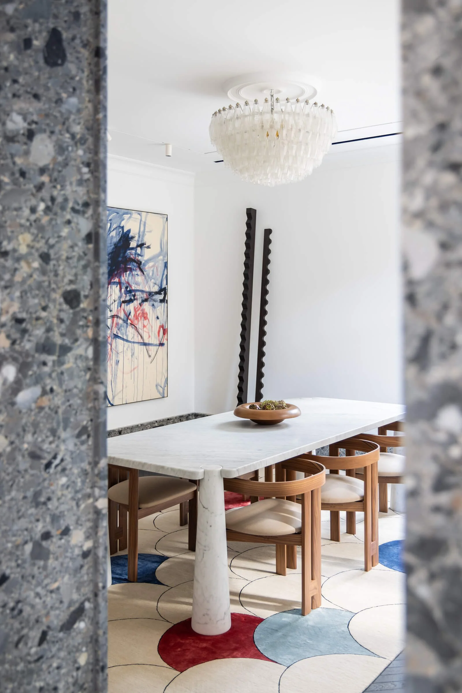 Interior project by Bogdan Ciocodeica Studio with sculptural spatial composition