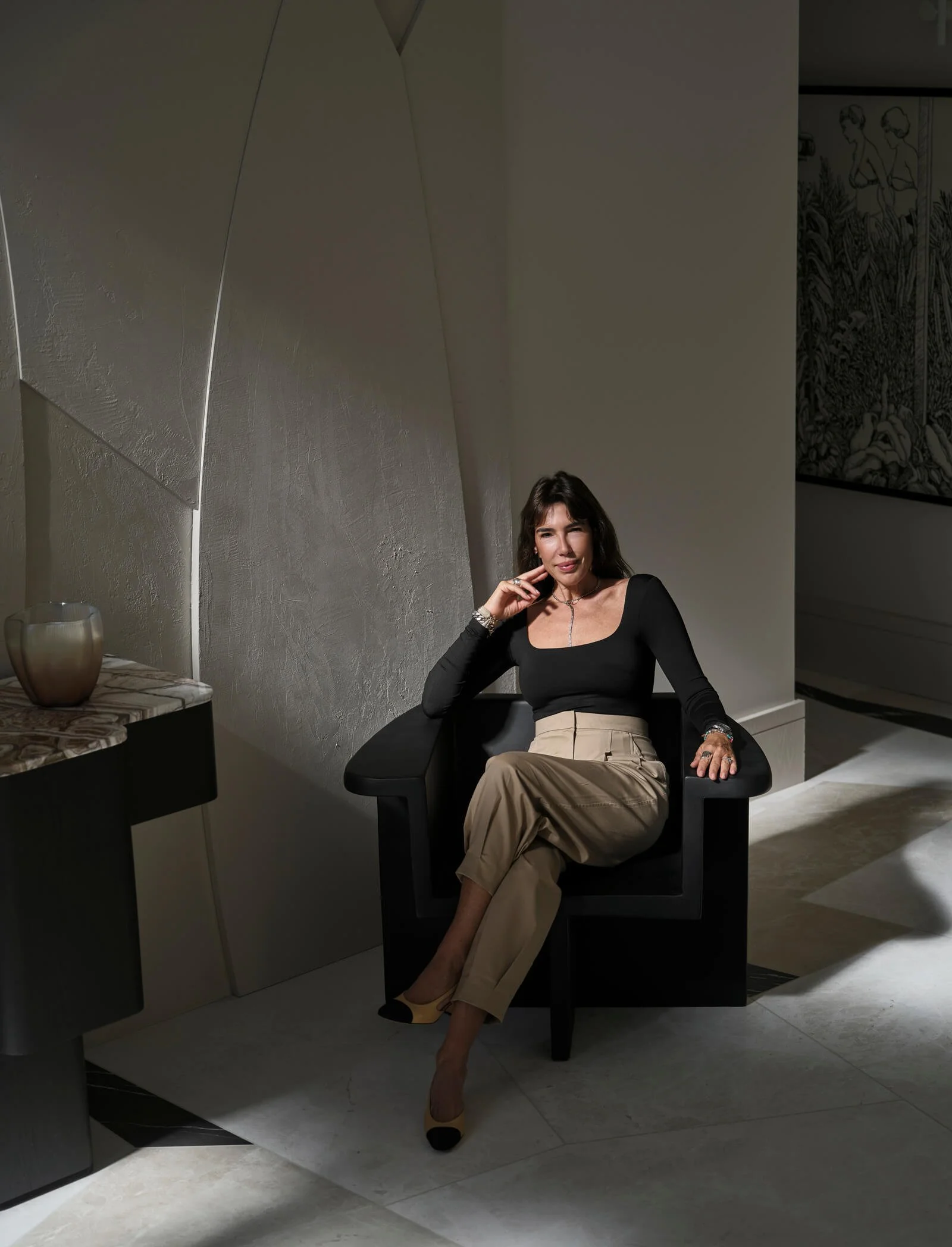 Portrait of interior designer Esra Kazmirci