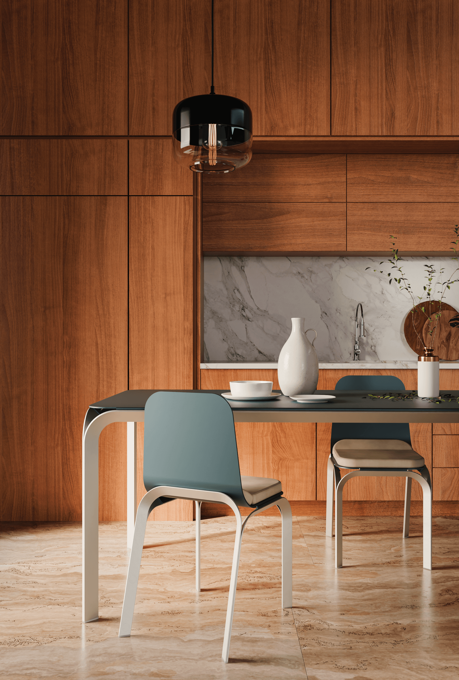 Sculptural metal chair from the Audace Collection by Yla