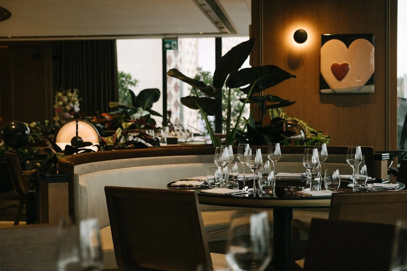 Minimalist dining interior at Clove restaurant in Istanbul