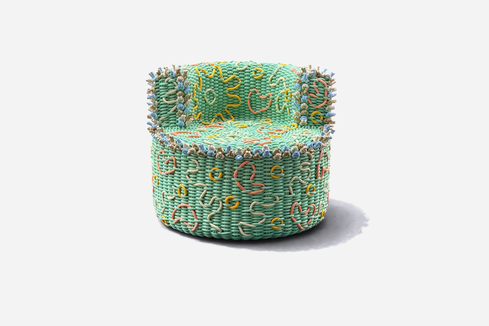Extra Trimmings Dinosaur round side chair by Shore Studios and Bethan Laura Wood