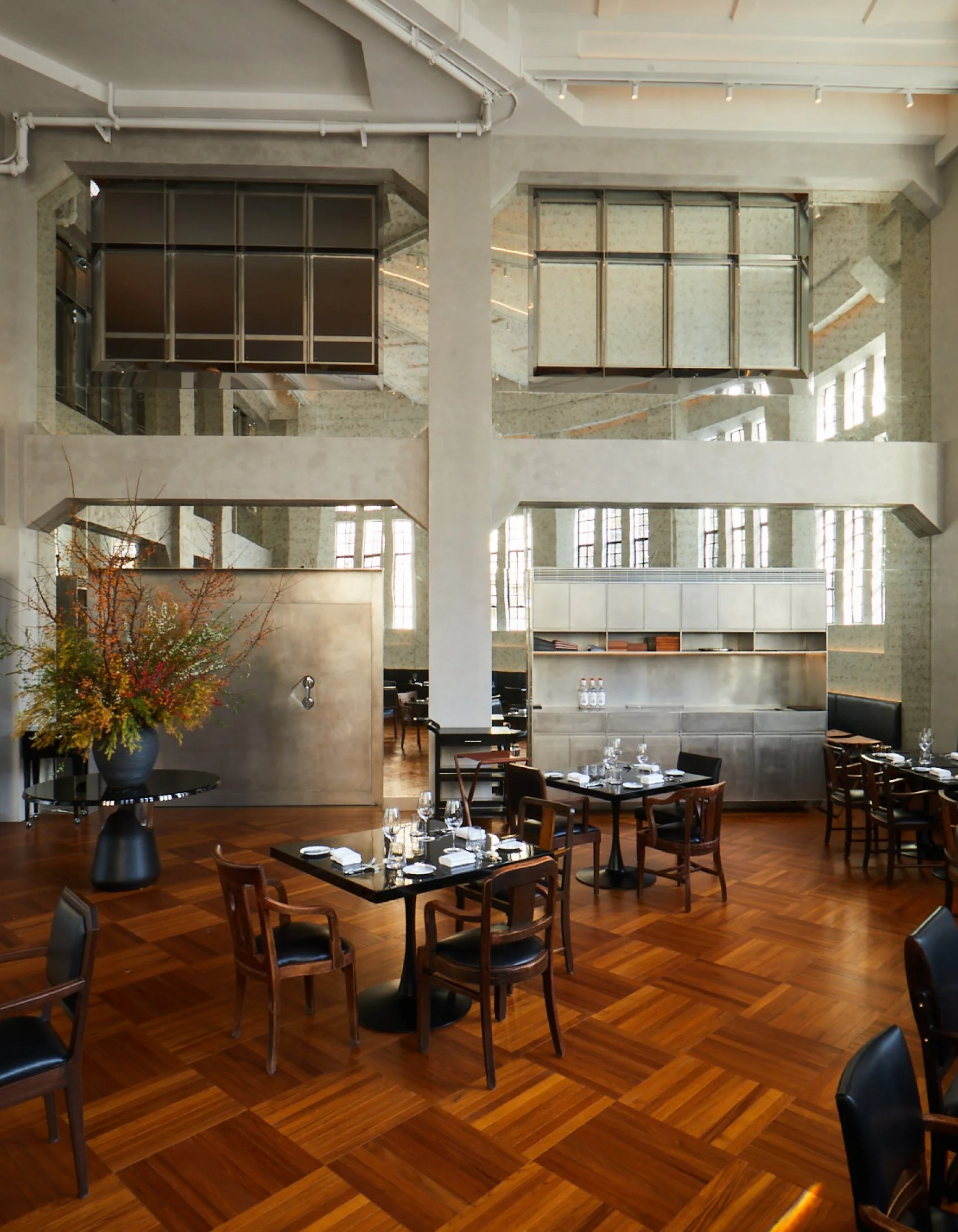 Monumental archways inside Yixi Shanghai 1929 restaurant
