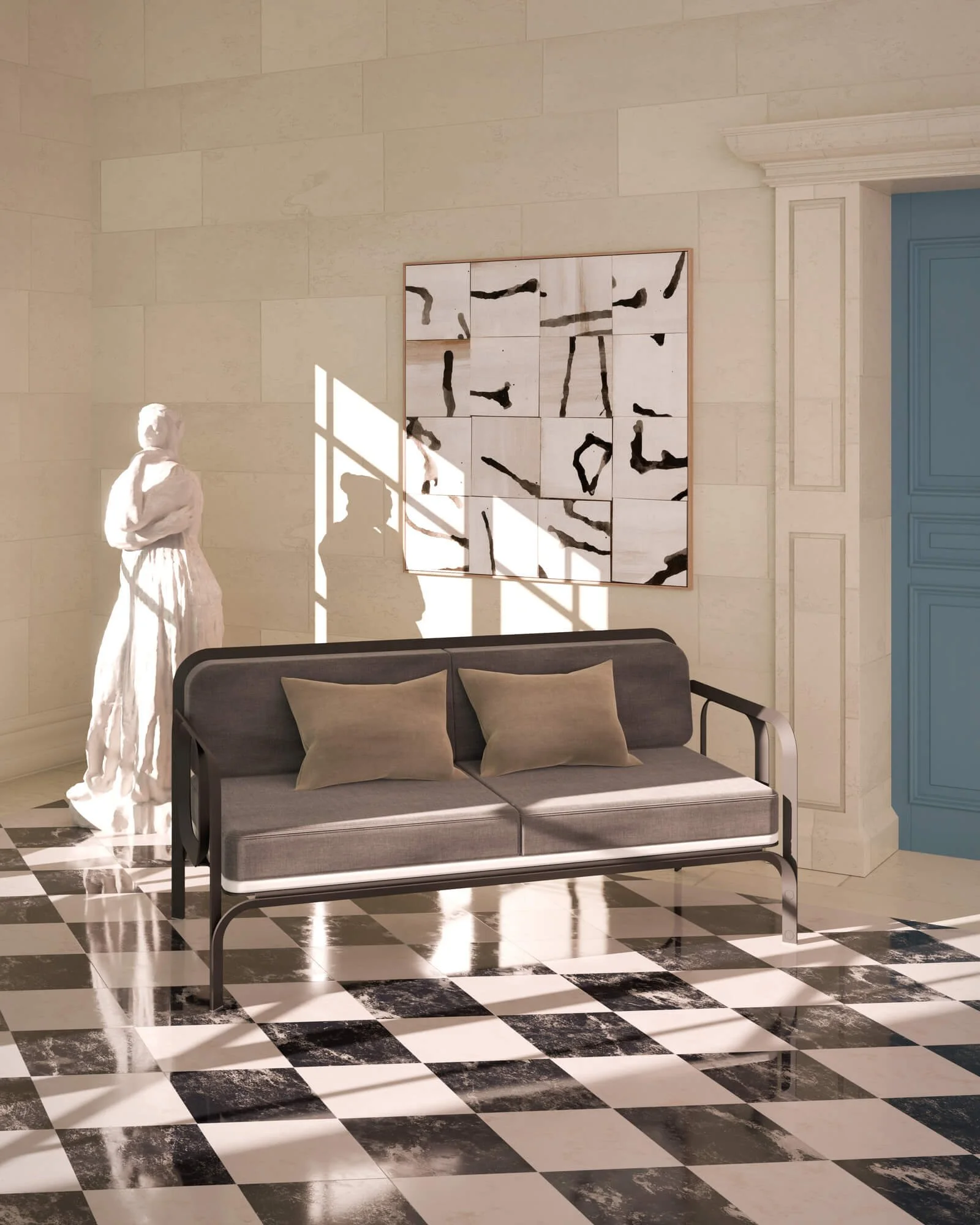 Yla Audace Collection furniture crafted in stainless steel and aluminium