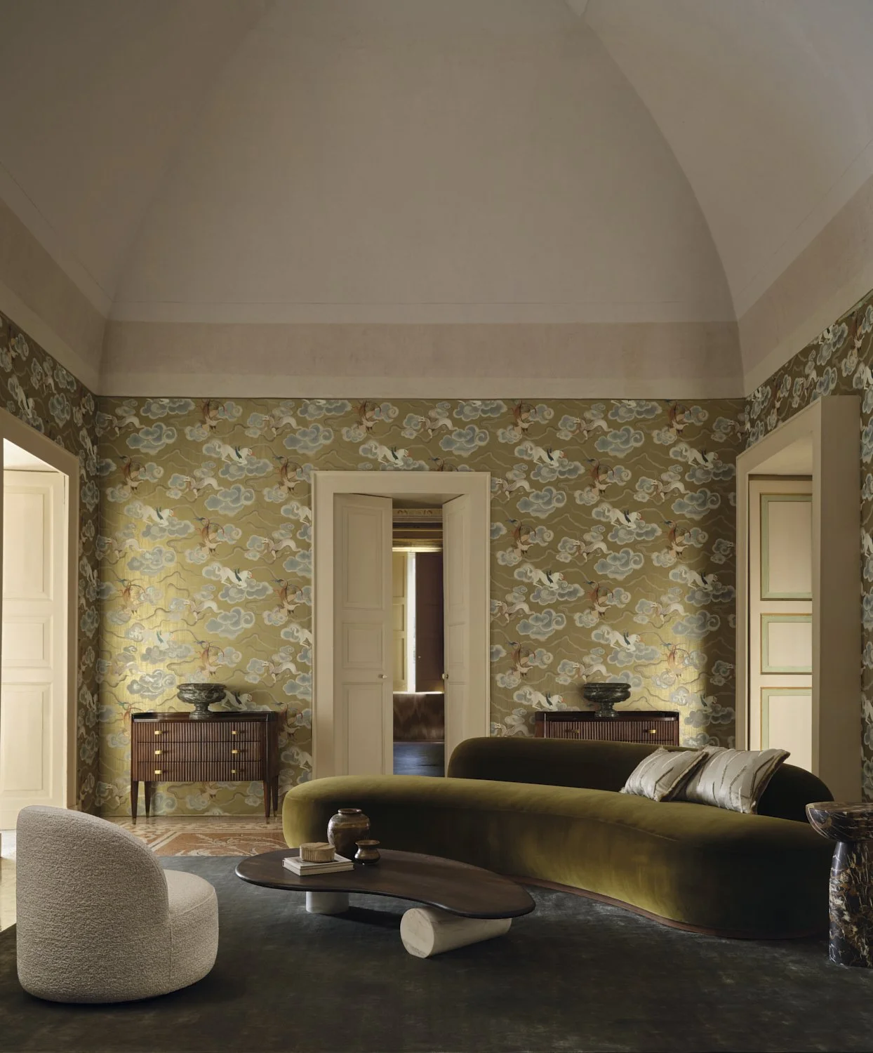 Interior photographed by Ben Anders with sculptural natural light