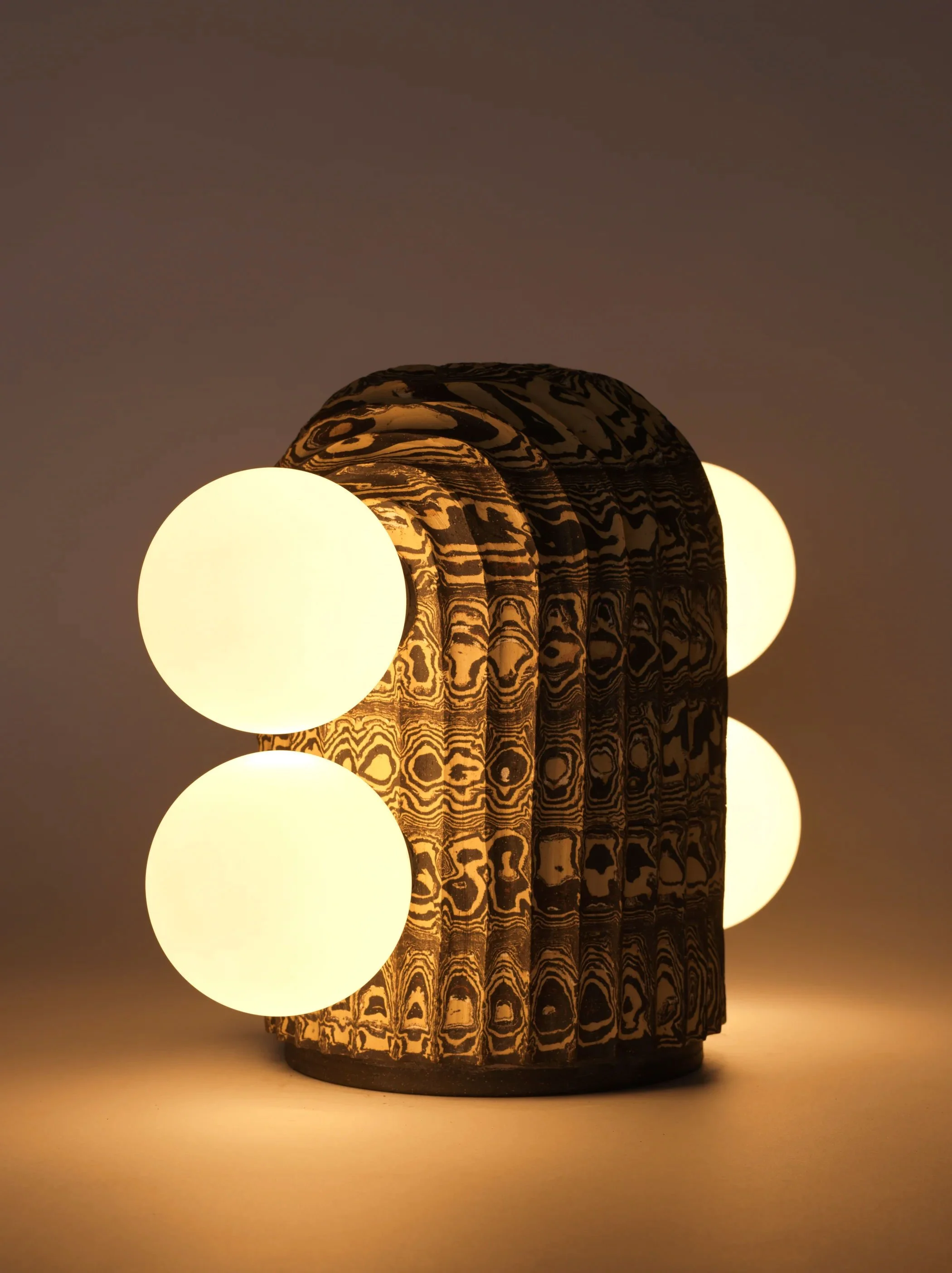 Earthy glazed ceramic form by Los Angeles artist Henry Kim Hyunko