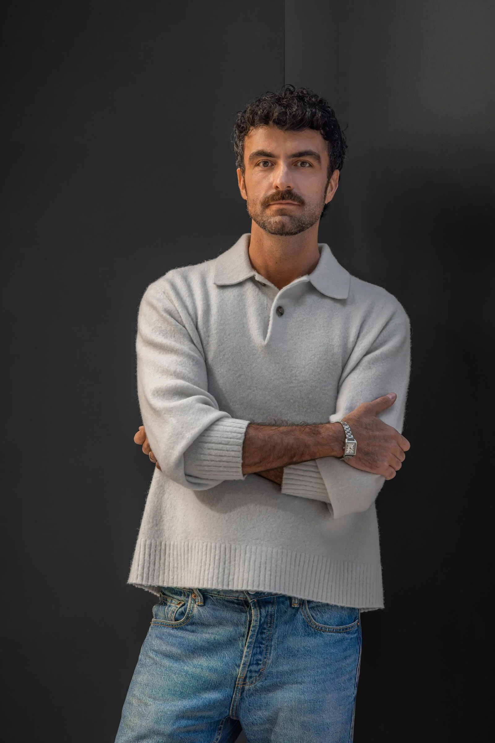 Portrait of designer Bogdan Ciocodeica.