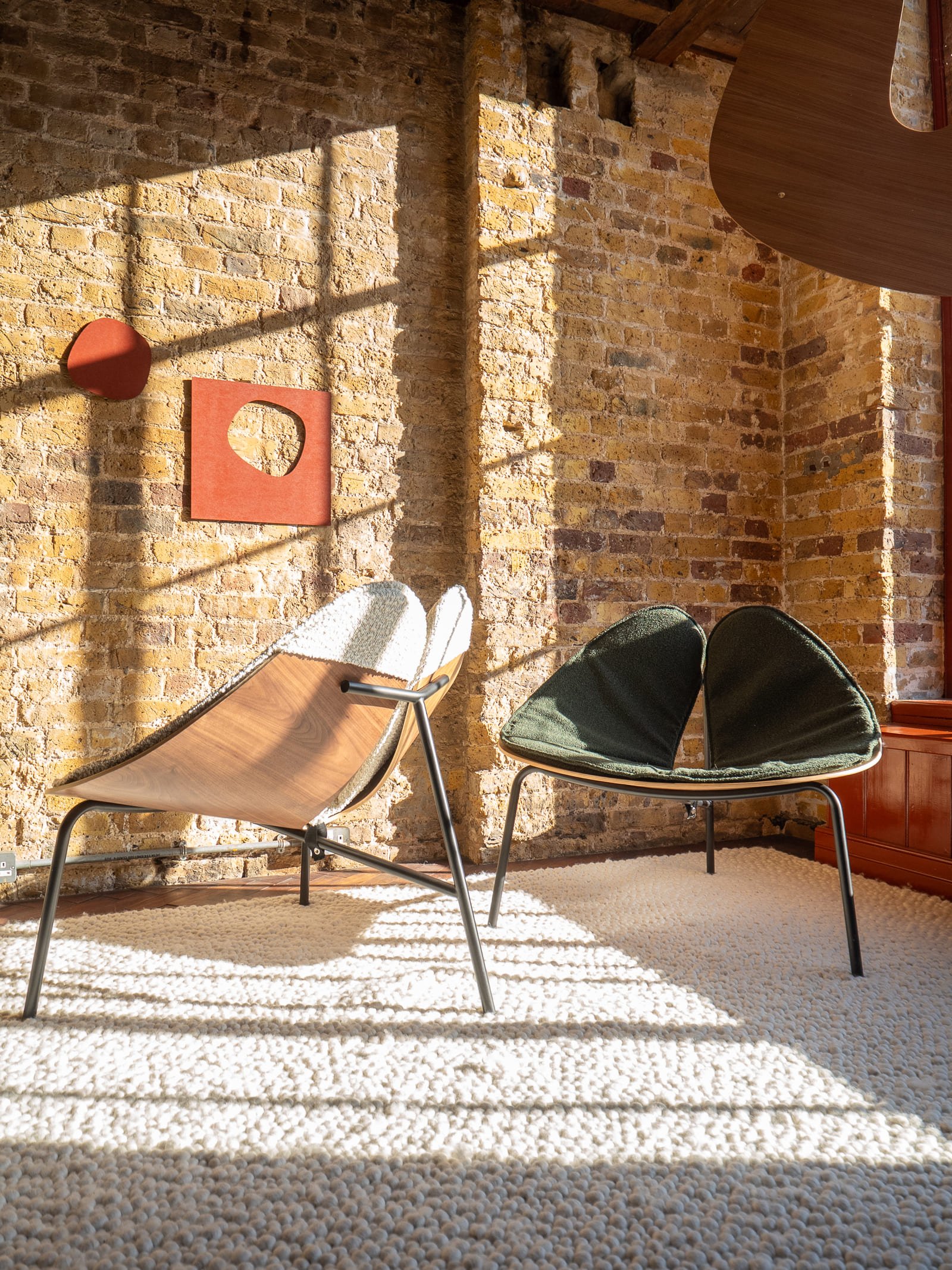 Ginkgo chair by Ernst and Jensen in moulded wood and steel