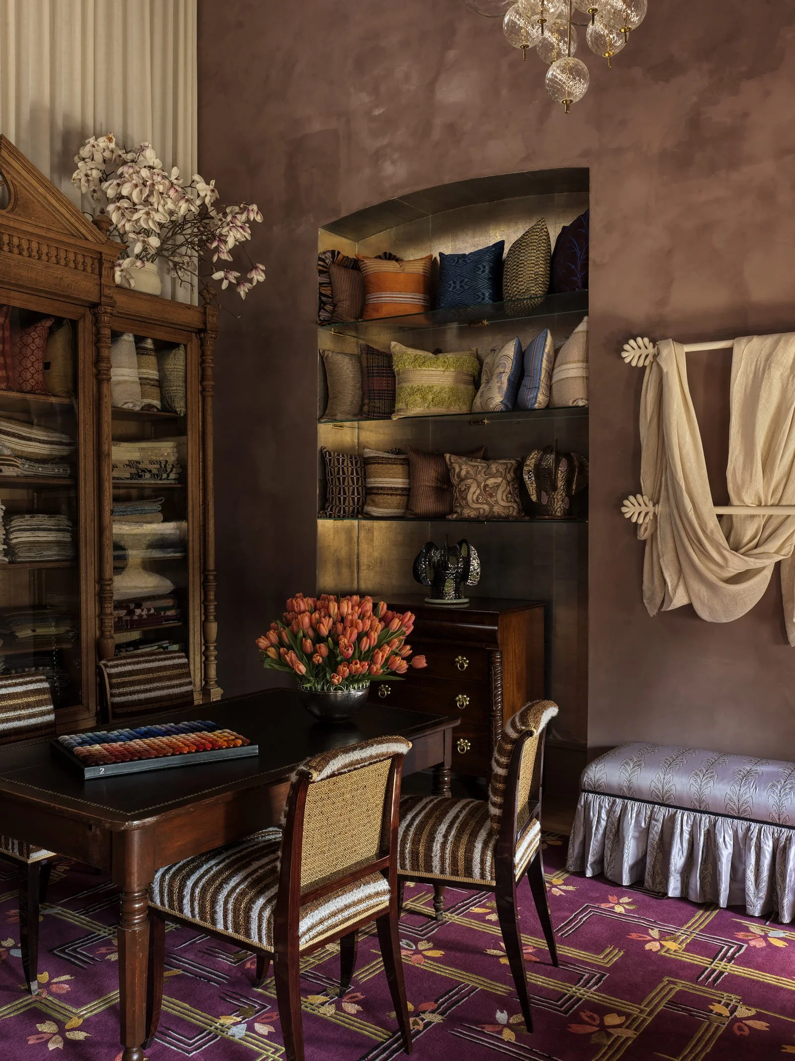 Eclectic interior design by Tara McCauley with art and antiques