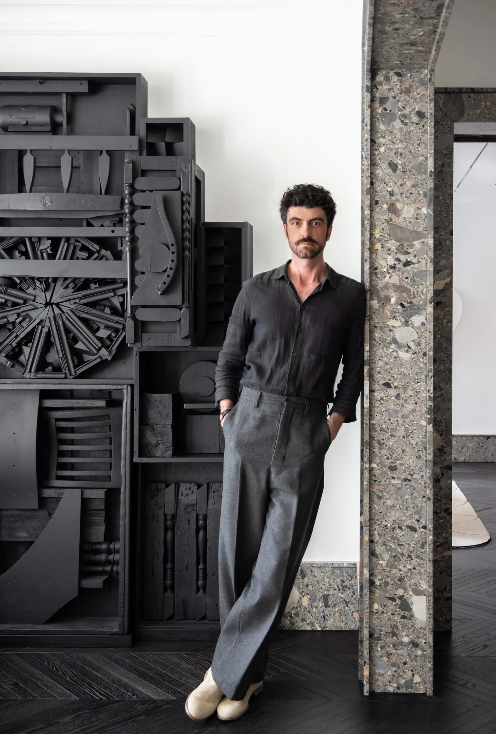 Portrait of maker and designer Bogdan Ciocodeica.