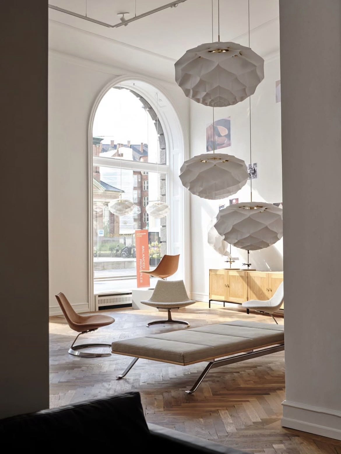 Furniture and design objects on display at Epal design store in Reykjavík