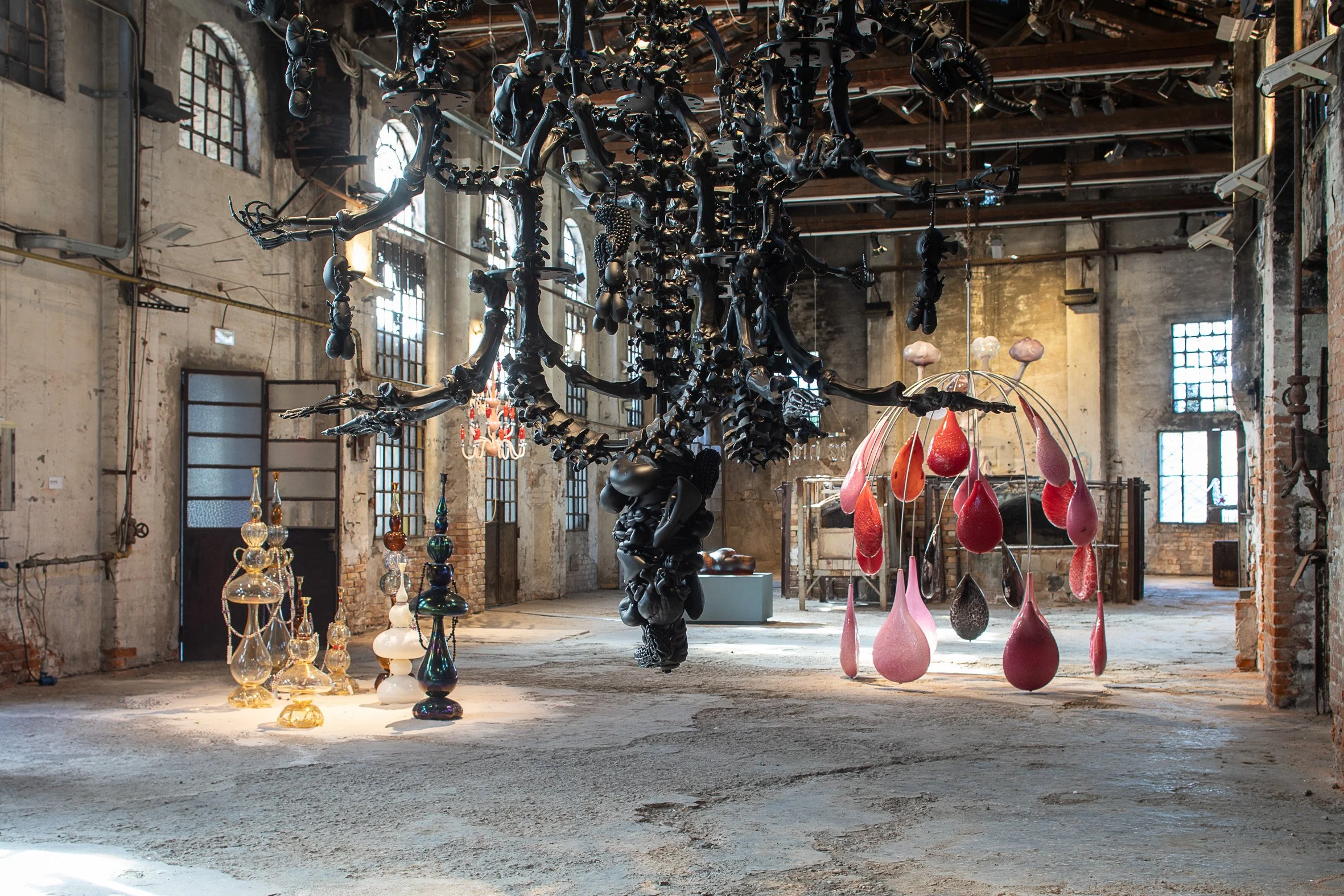 Contemporary glass art exhibition at Fondazione Berengo in Murano, Venice