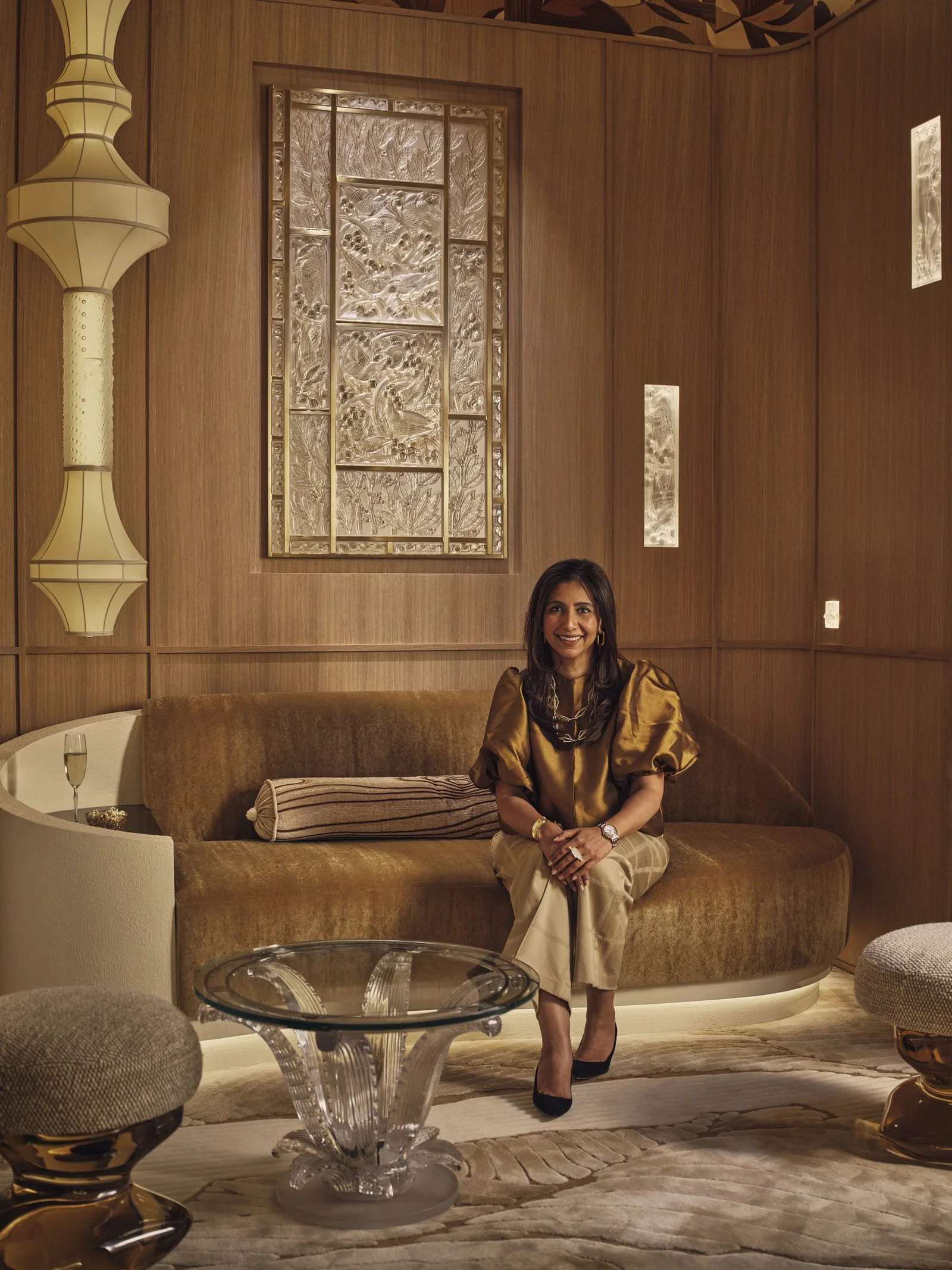 Charu Gandhi, founder of Elicyon, designer of the Lalique Home Bar at WOW!house 2026