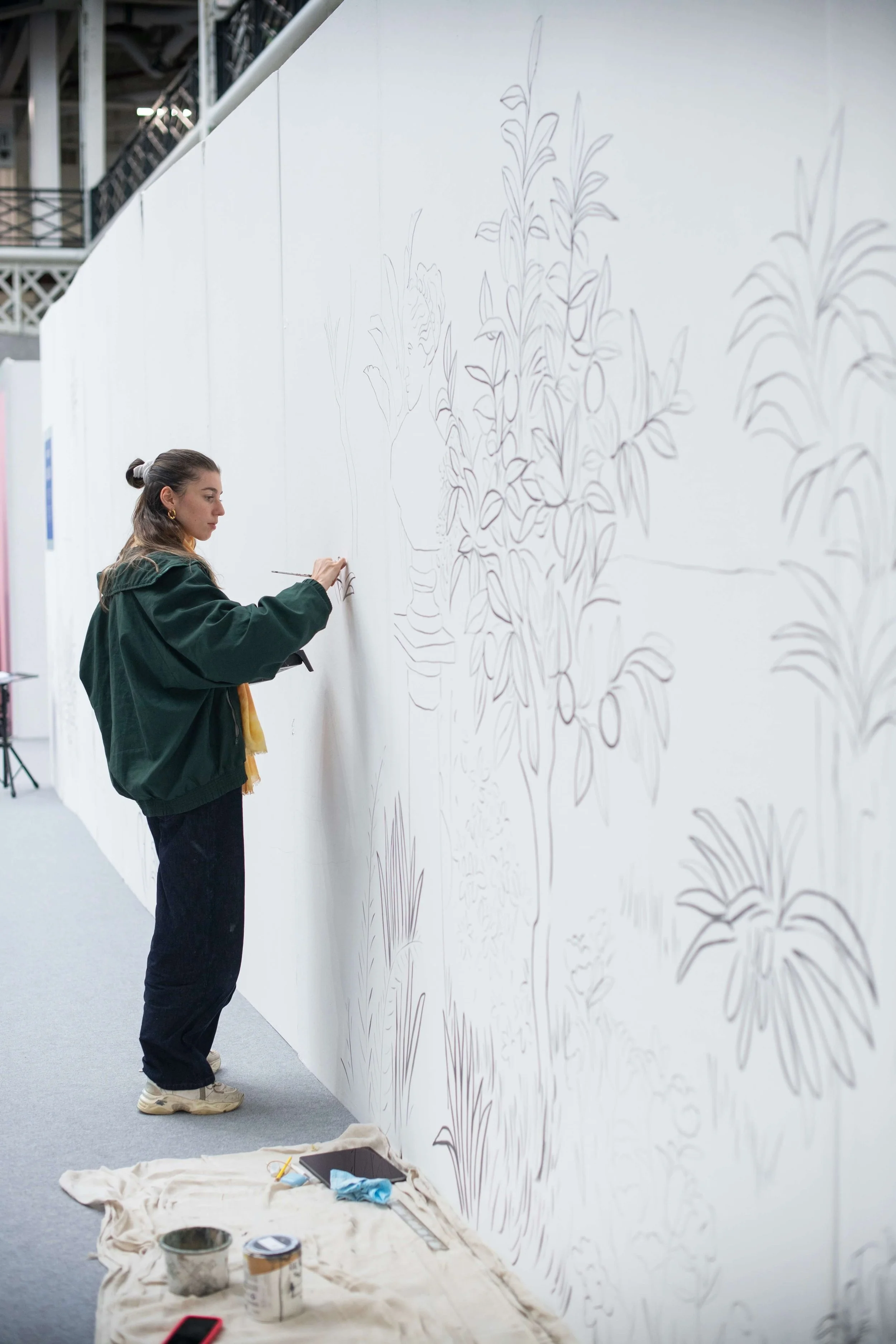 Bespoke wall mural artwork in making by Maria Cristina Design