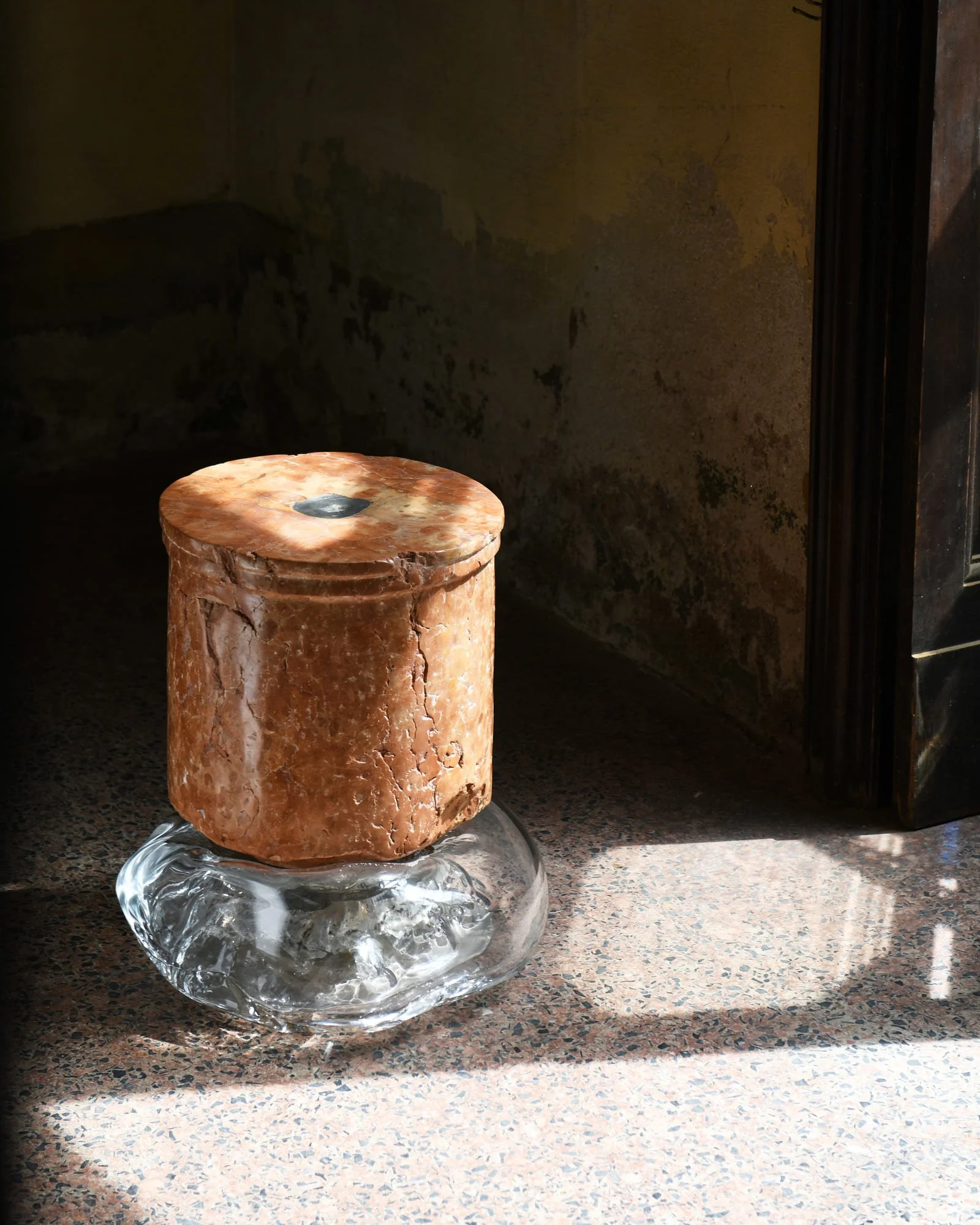 Stone and fibreglass sculpture by Edoardo Cozzani