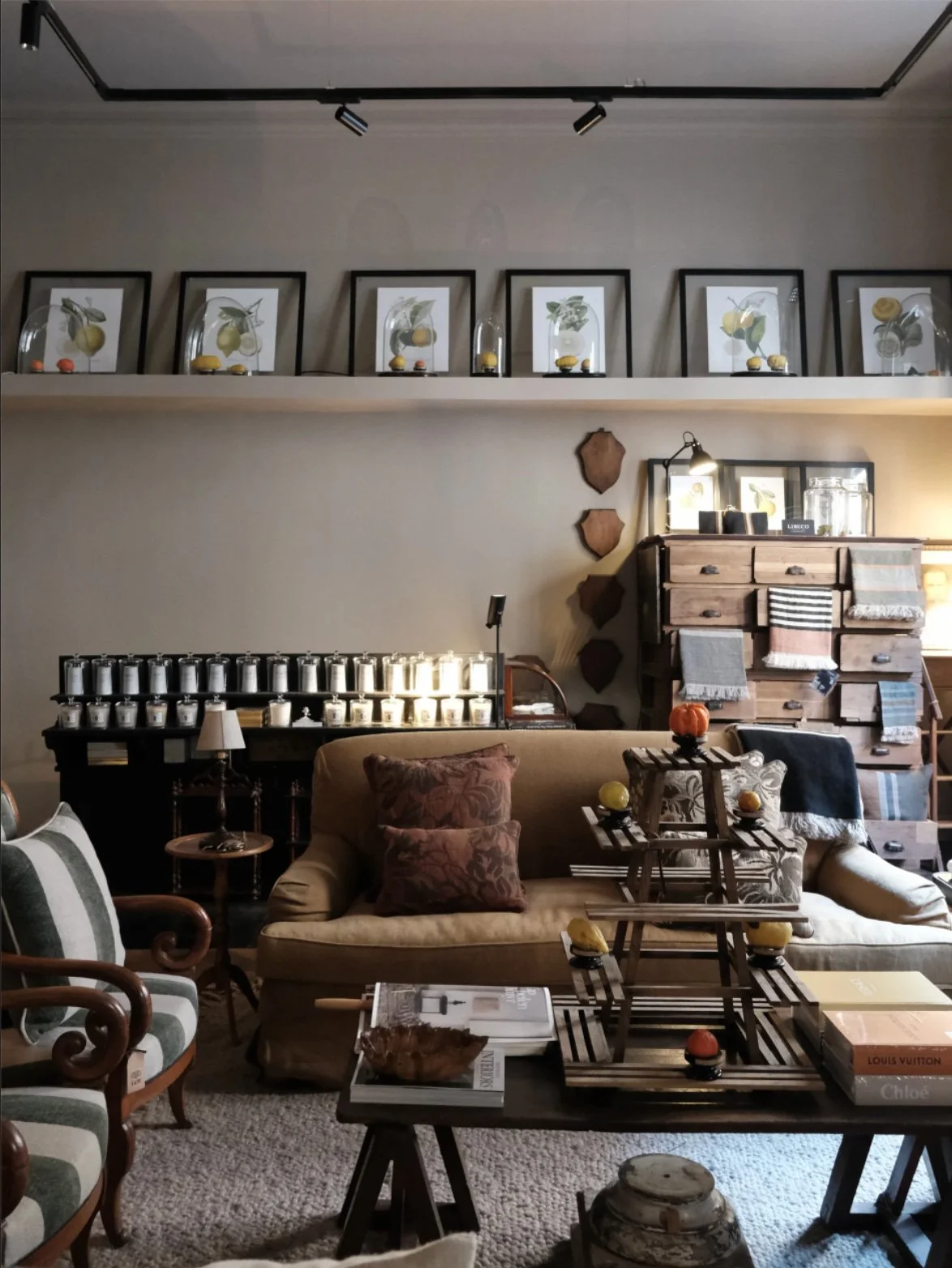 Layered interior vignette at Raw Milano concept store, Milan