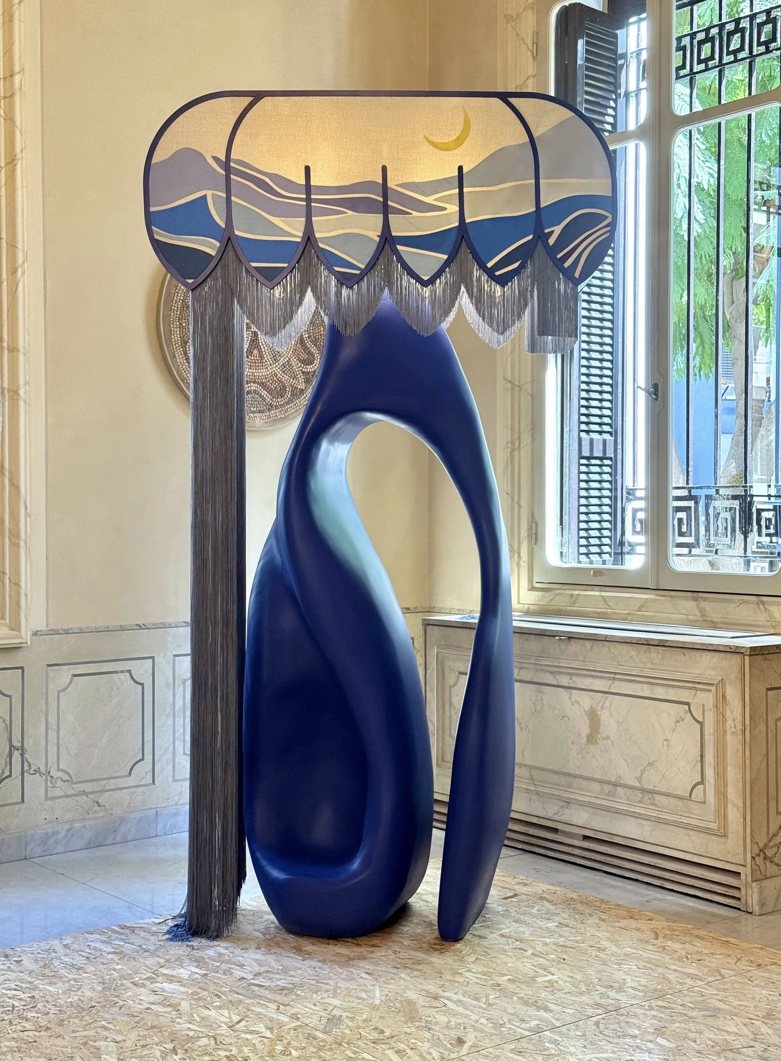 Contemporary Lebanese collectible design installation with organic forms