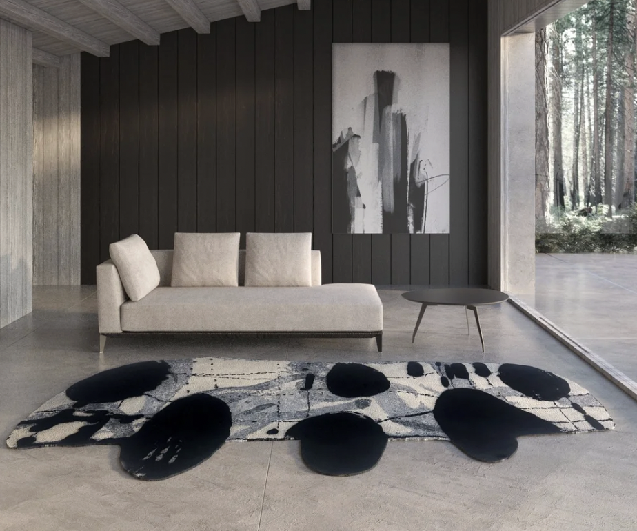 Monochrome Stories KYOTO textile by Esti Barnes in wool and silk.