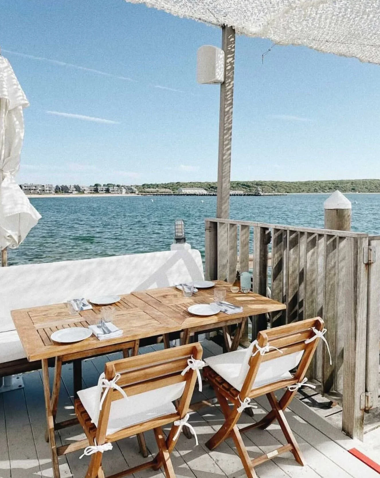 Waterfront dining and sunset views at Duryea's in Montauk