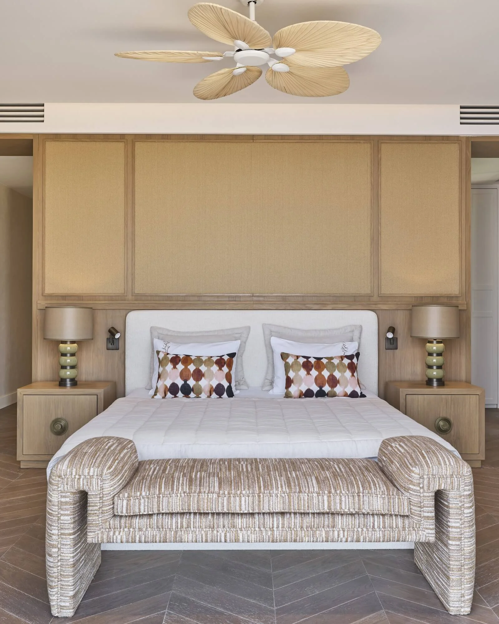 Calm residential interior by 21A Interiors with natural materials