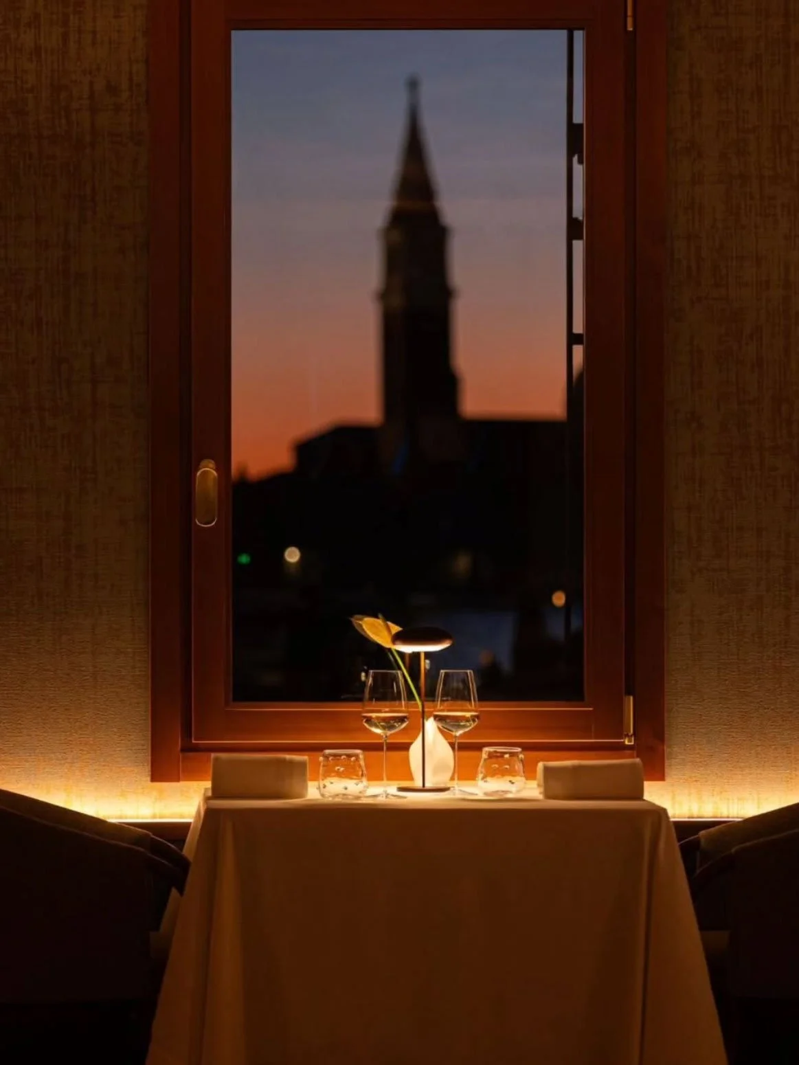 Contemporary restaurant interior at VERO Venice designed by Patricia Urquiola