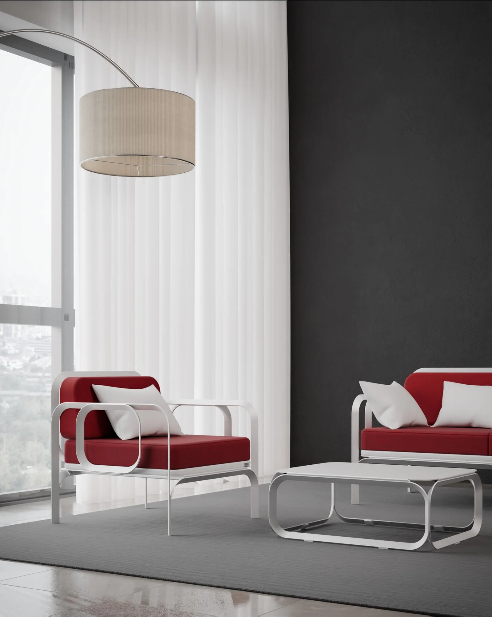 Audace Collection showcasing soft lines and metal structure