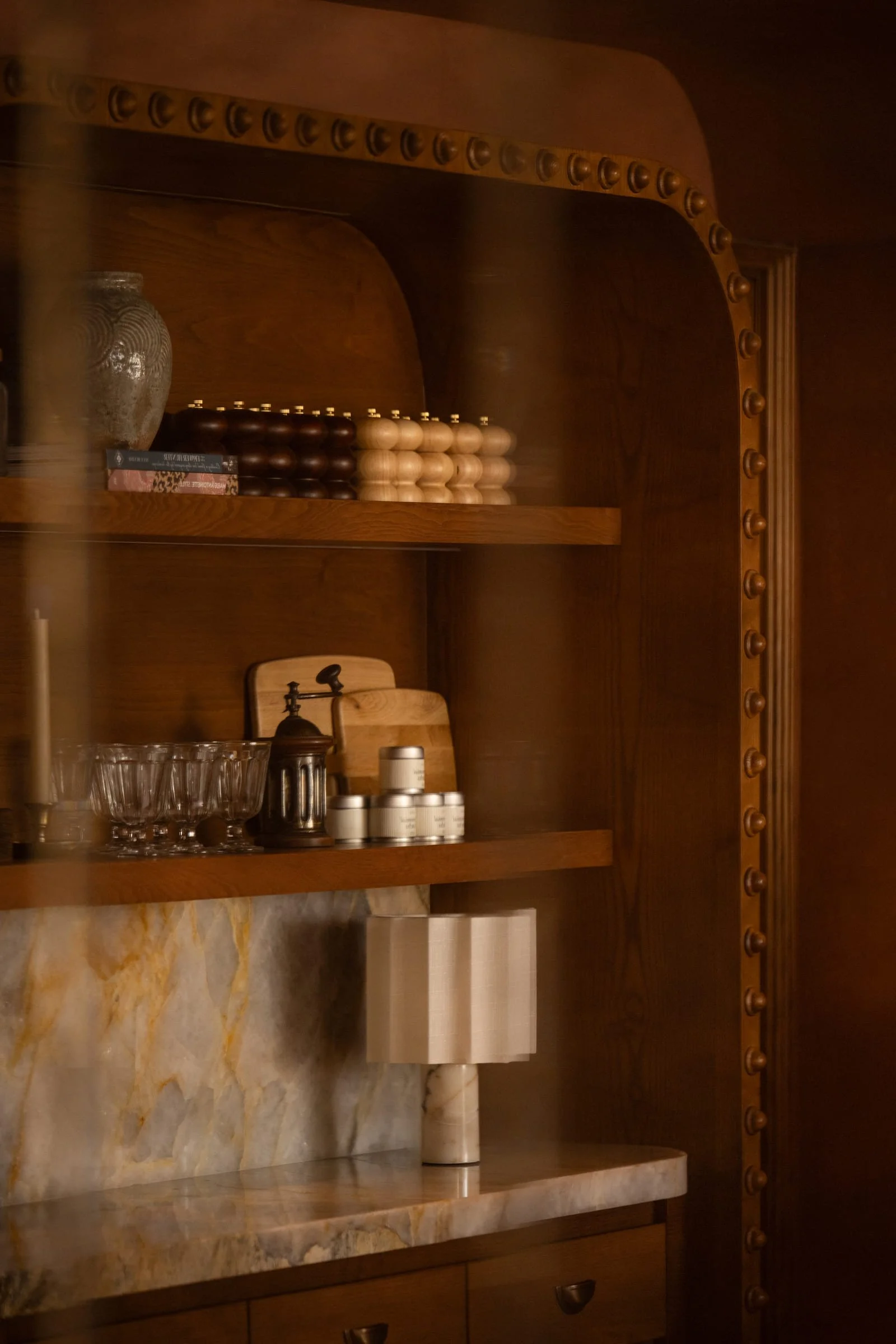 Decorative residential-inspired interior at Chapter café