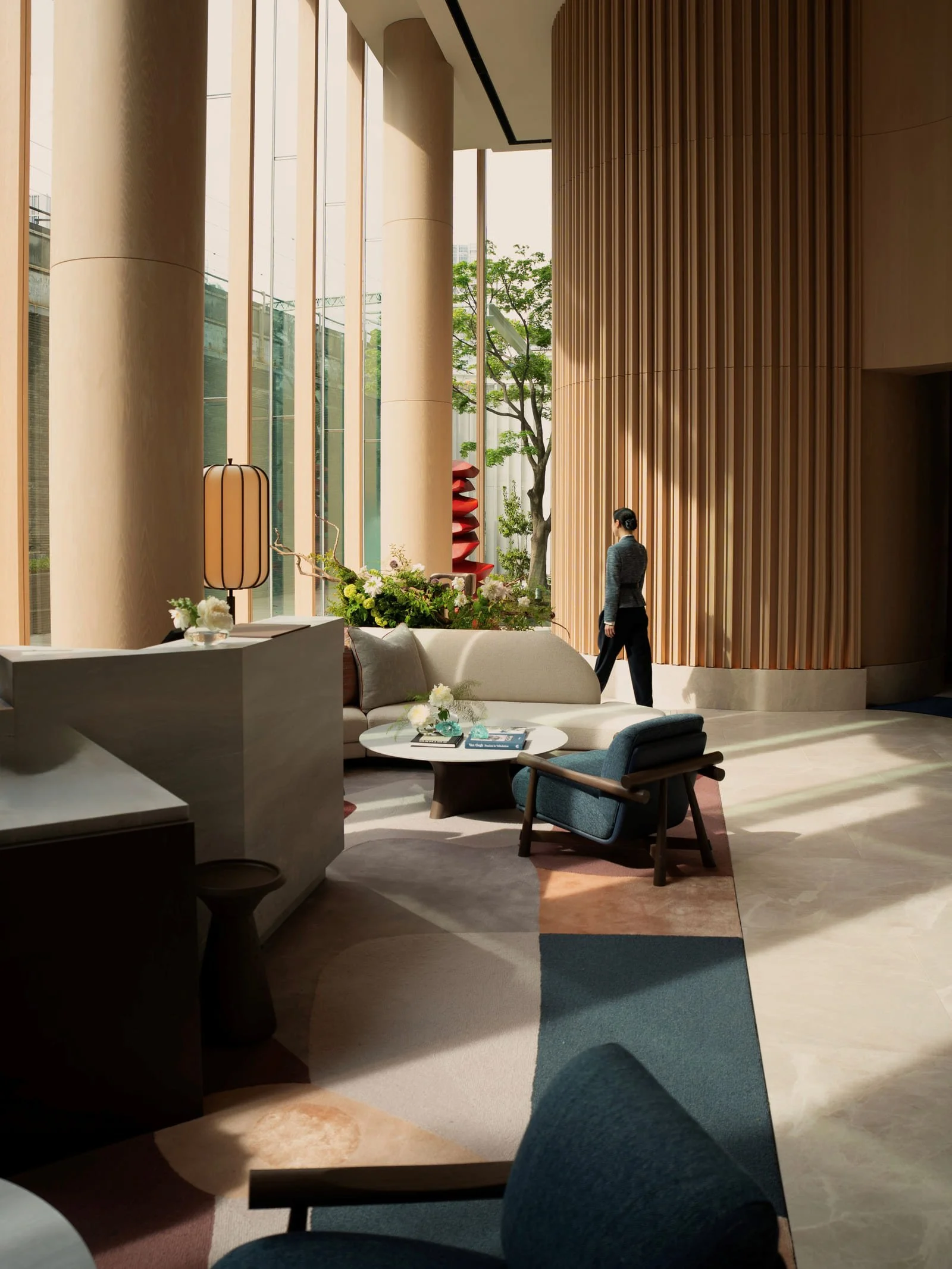 André Fu Studio interior featuring layered materials and refined detailing