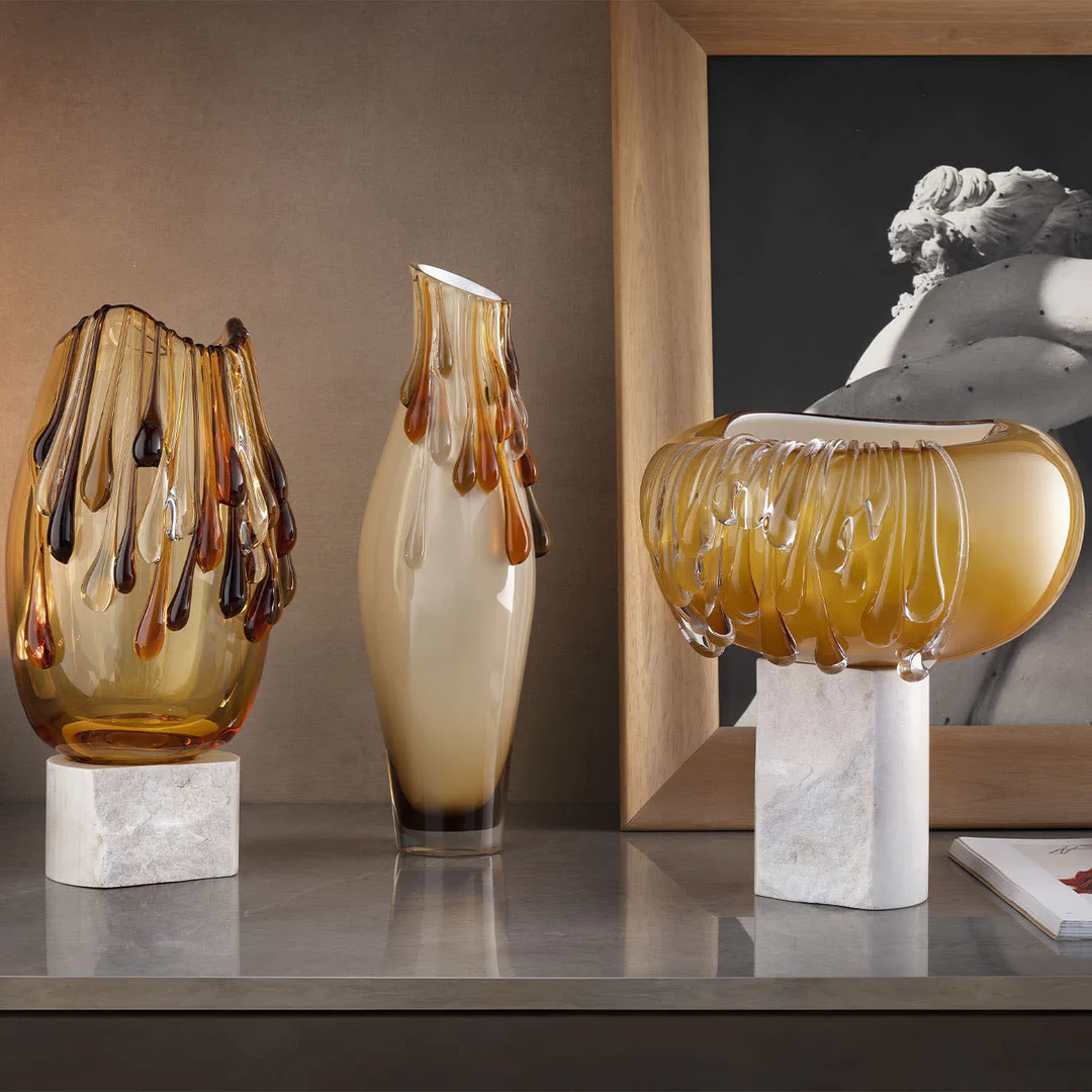 Golden Lagoon Tears Murano Glass Vase  3.jpg