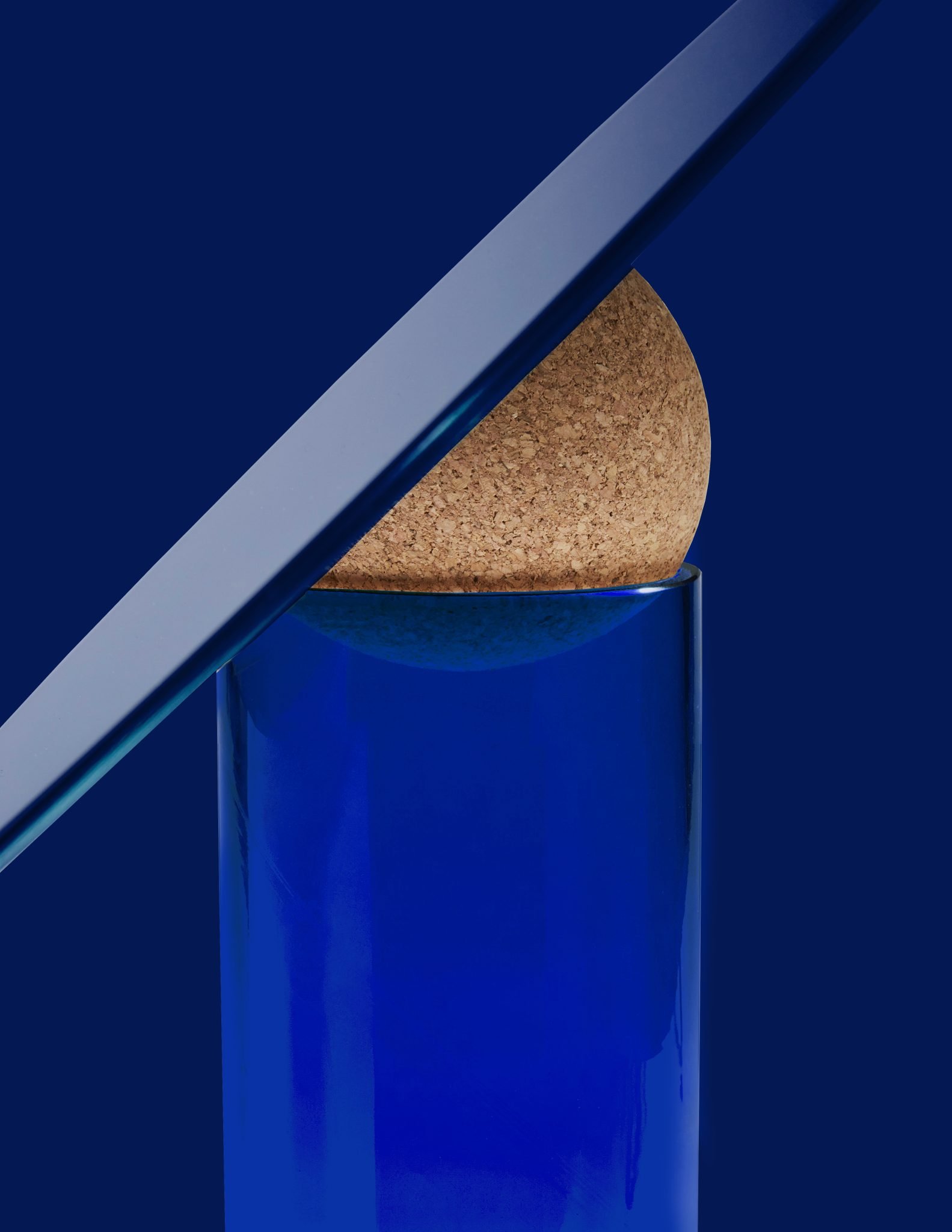 Astra 34 Cobalt Table mirror by Clémence Birot - Designeers
