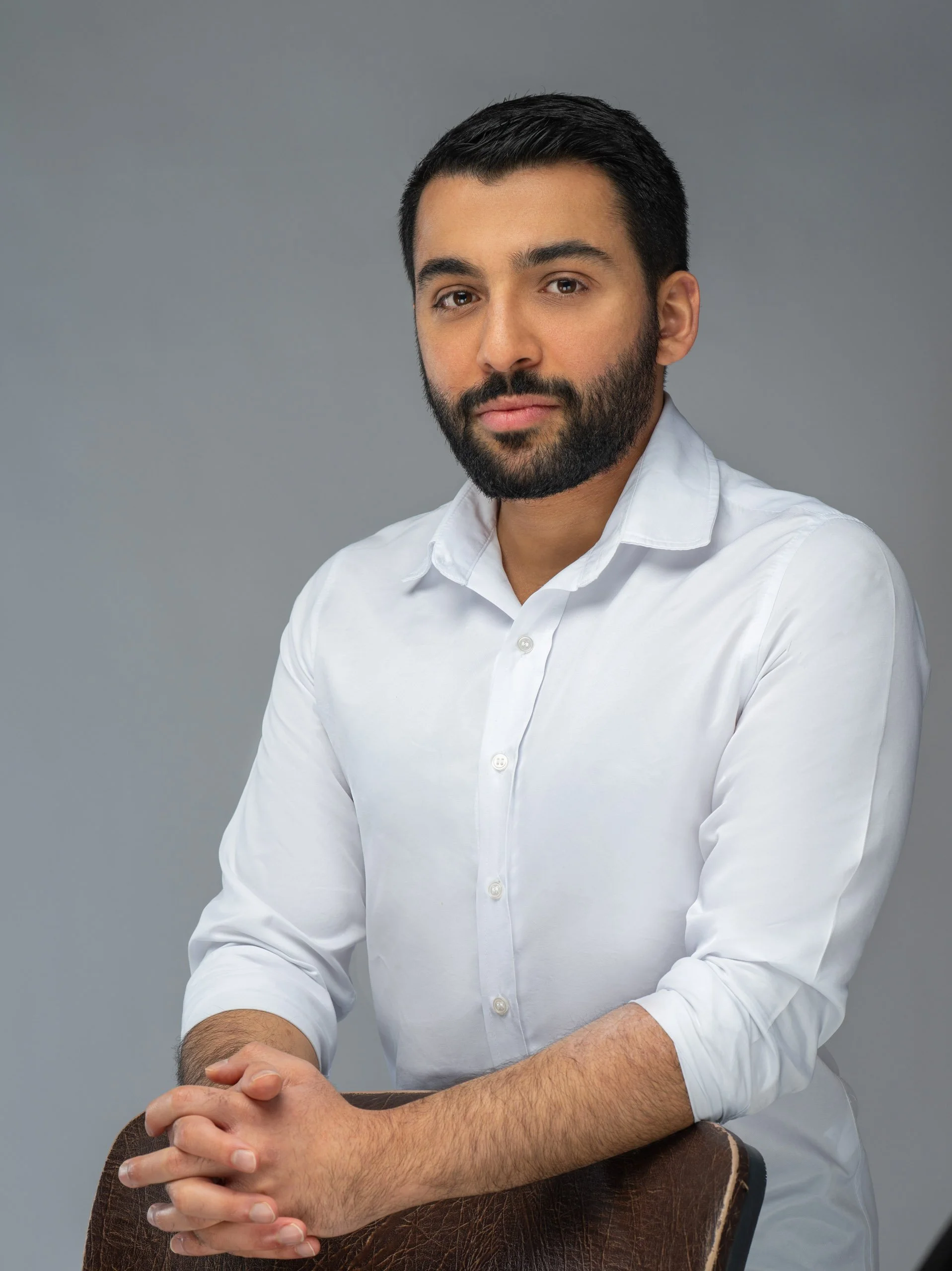 Portrait of Ahmad Alnaji founder of SARAB Art Production.