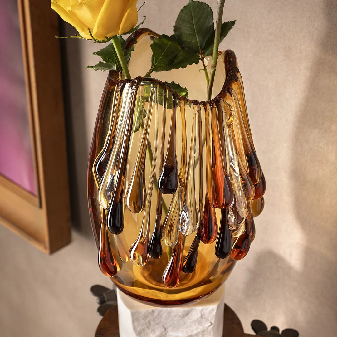 Golden Lagoon Tears Murano Glass Vase   2.jpg