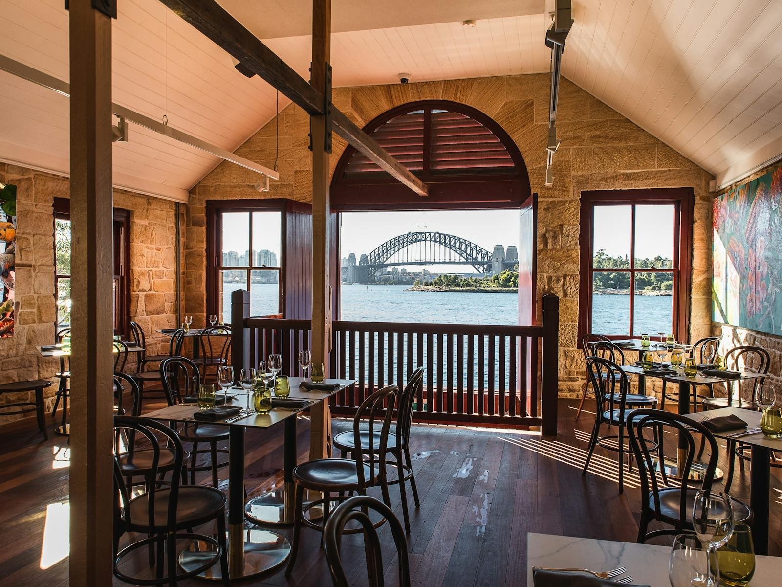 Harbourfront dining at The Fenwick restaurant in Balmain East
