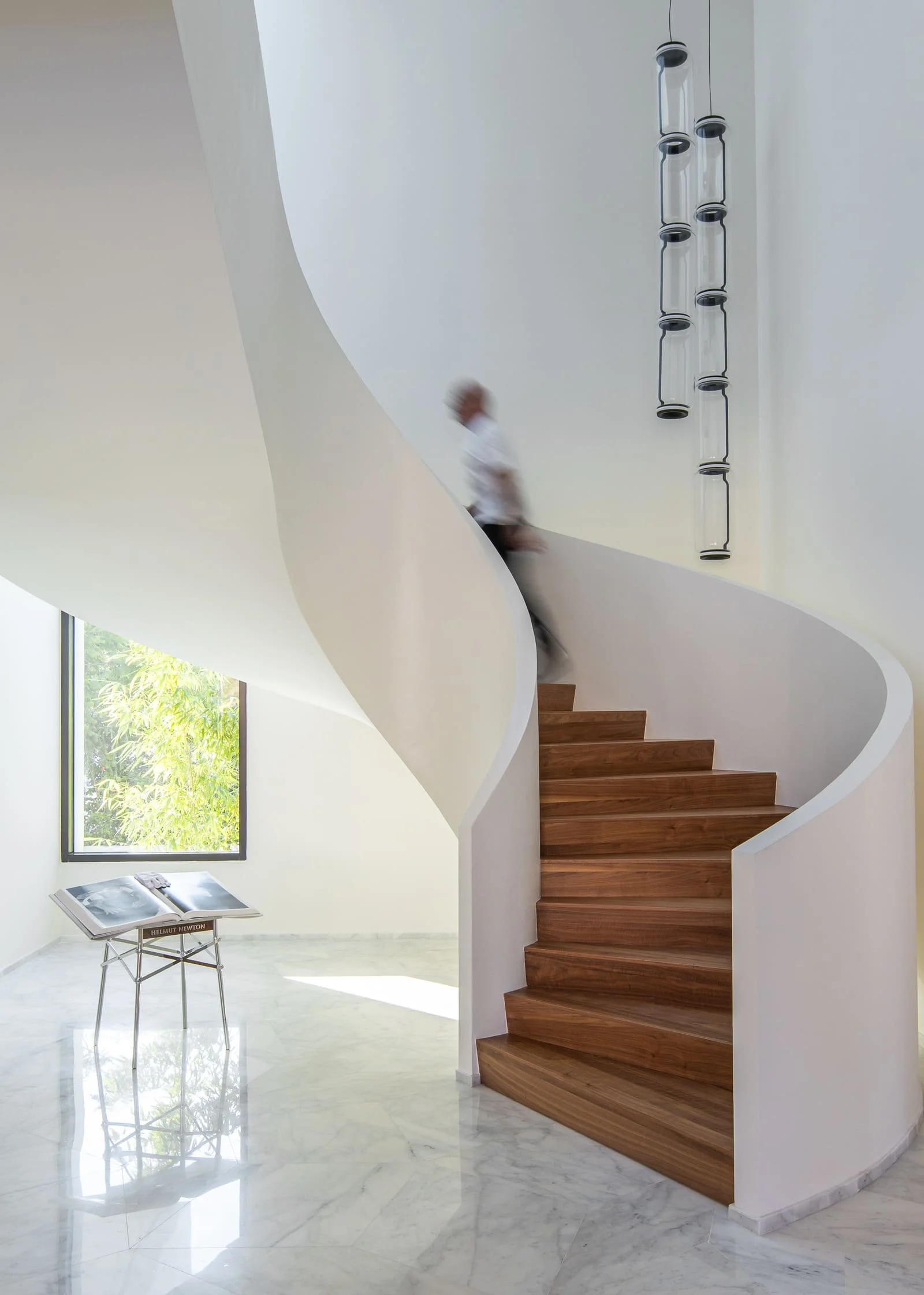 Modern staircase and spatial composition in architectural photography