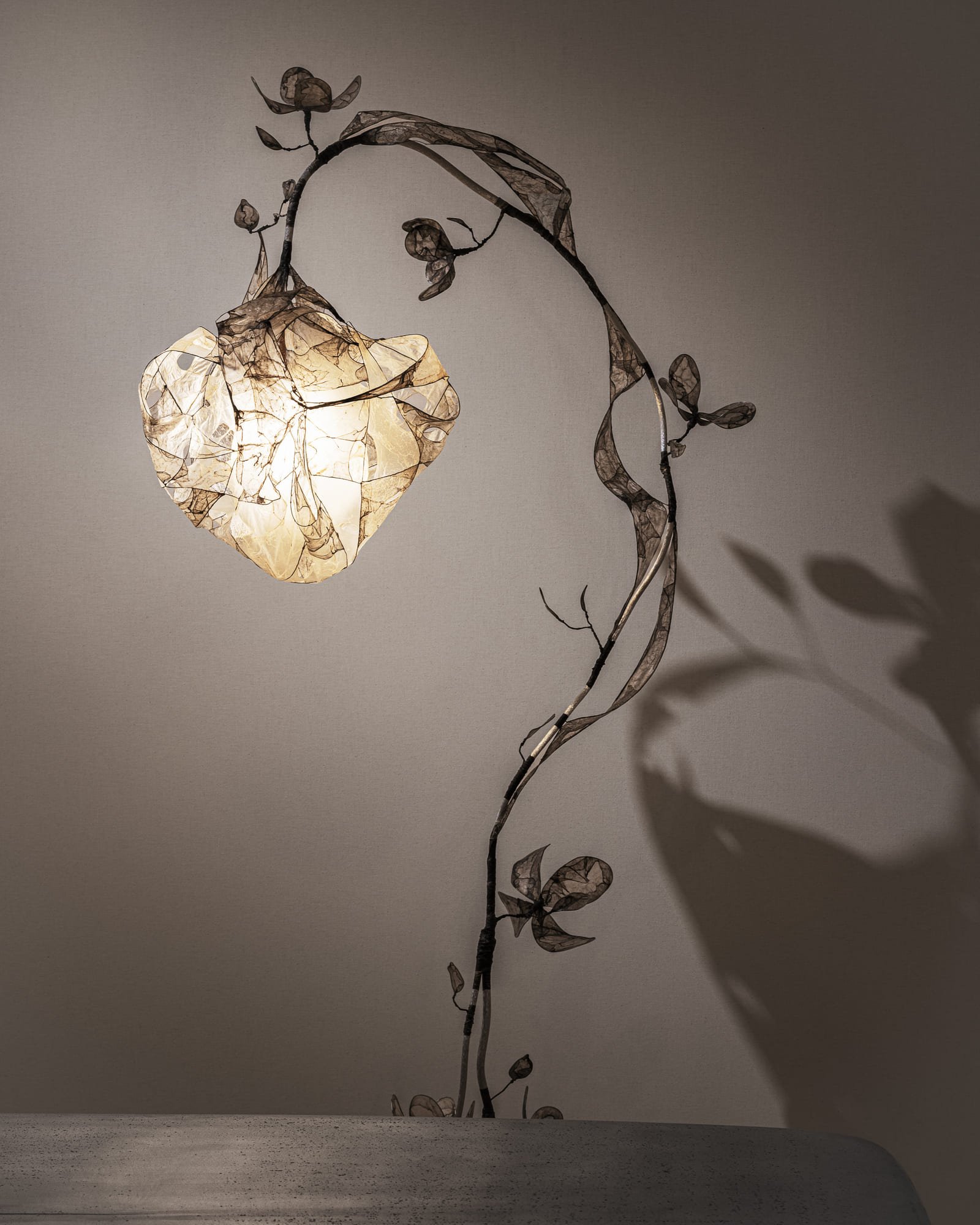 Thibault Philip pig intestine lamp at Galerie Boketto, PAD London 2026