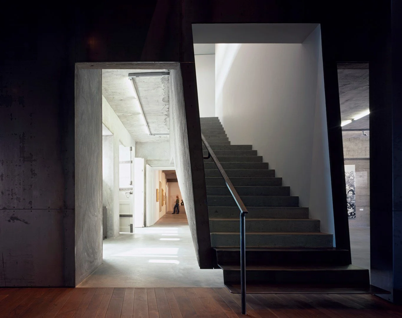 Raw concrete gallery interior at Reykjavík Art Museum's Hafnarhús building