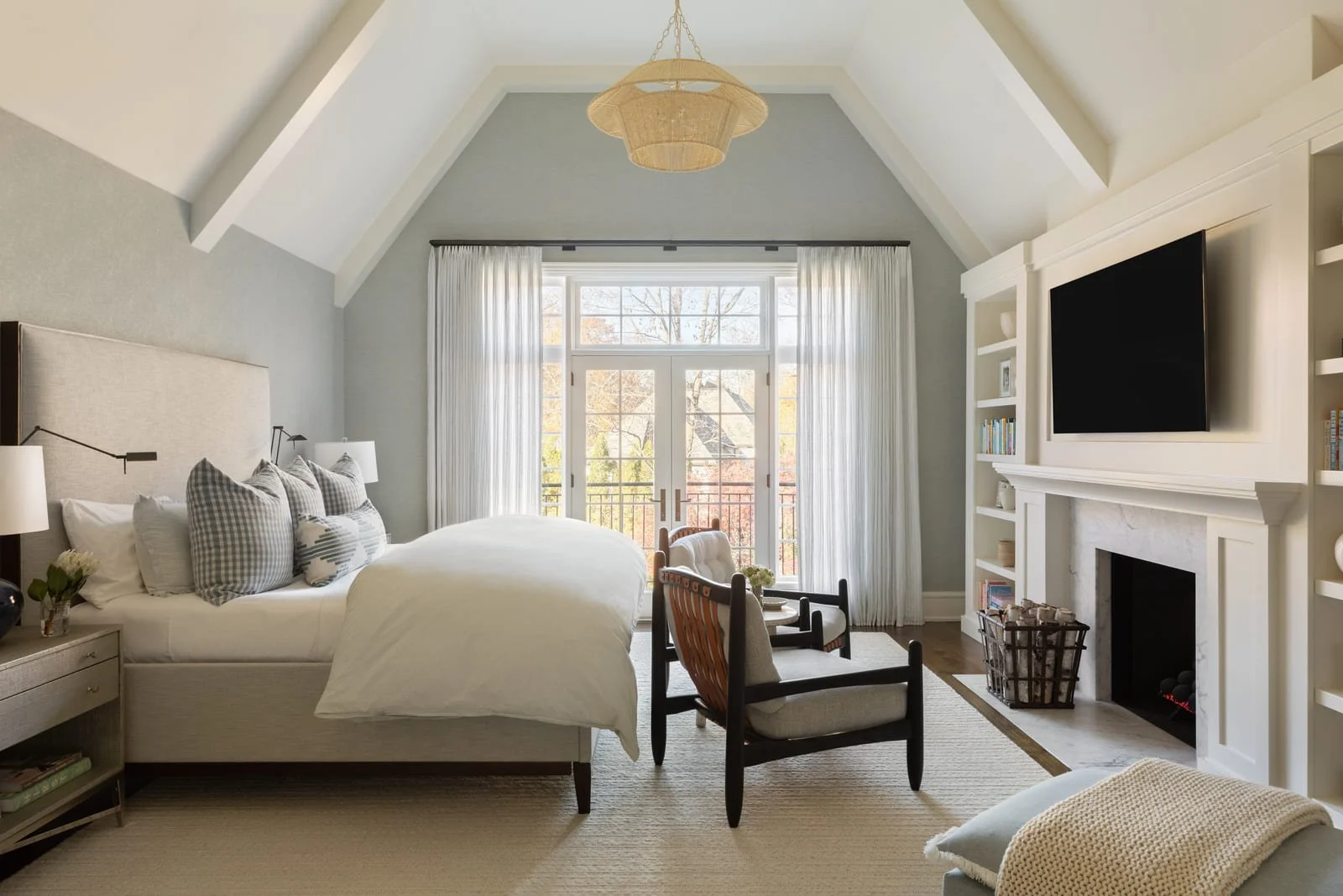 Natural material palette in contemporary family residence