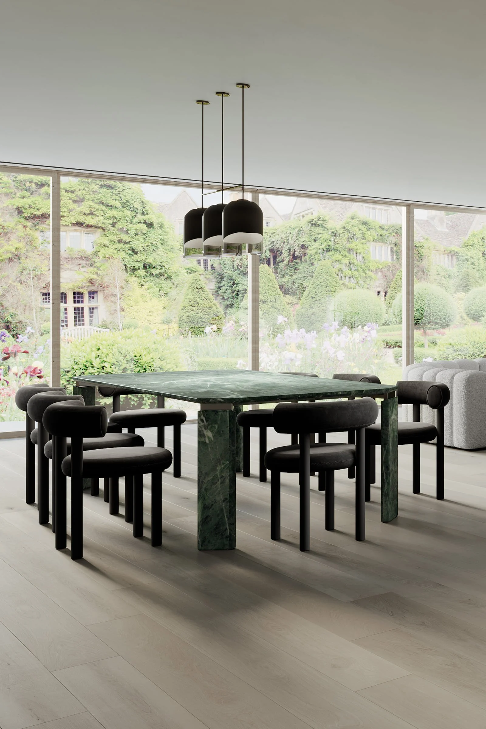 Luxury residential interior designed by Studio Sona featuring natural stone and warm minimalism