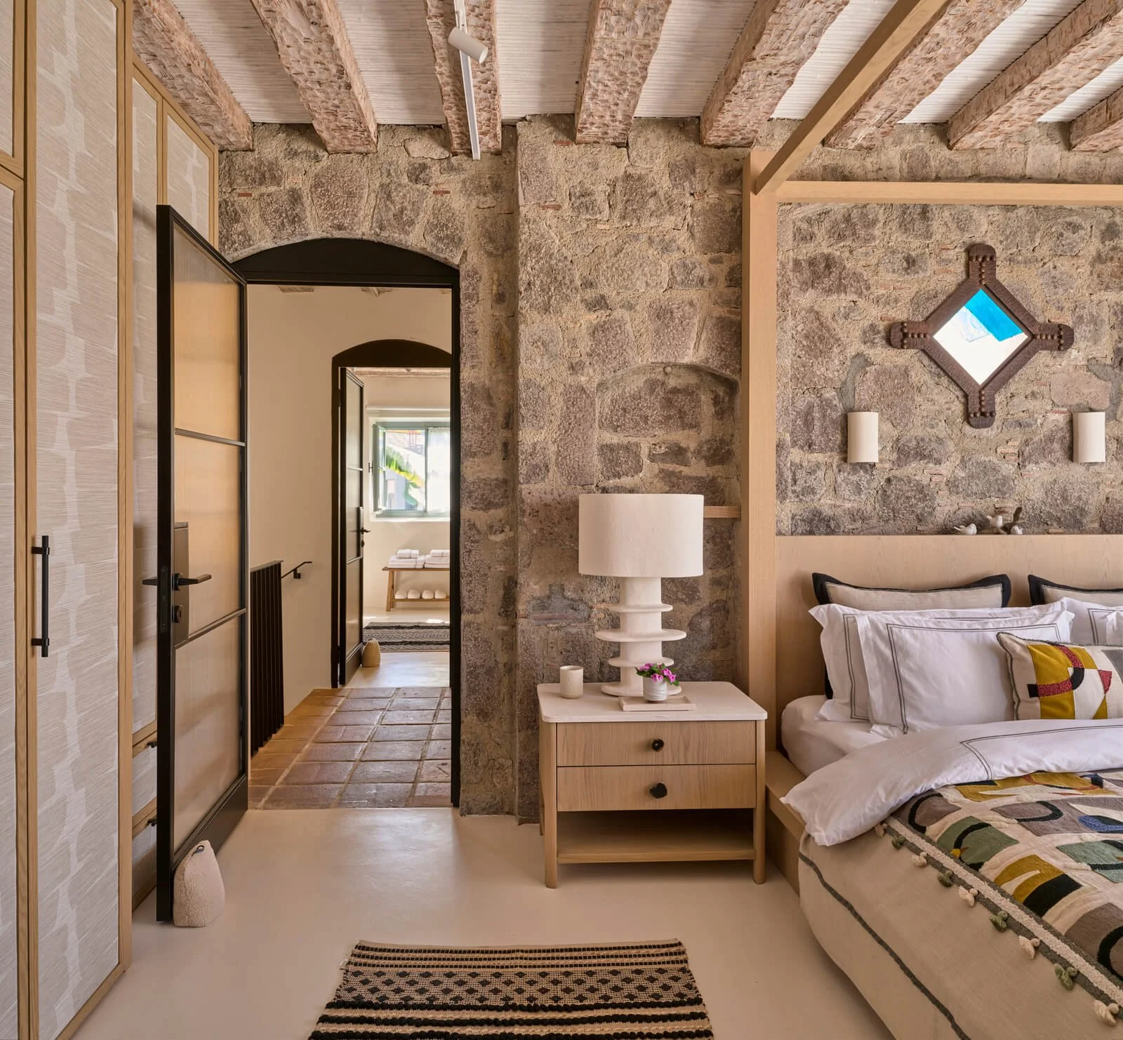 Residential living space by Esra Kazmirci with soft materials