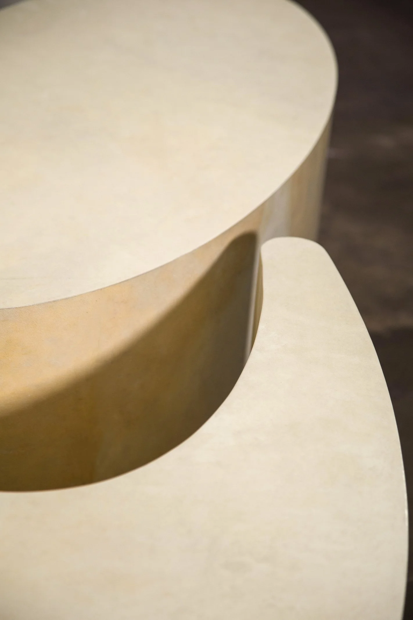 Cadenza Parchment Modern Sculptural Nesting Coffee Tables by Costantini 07.jpg