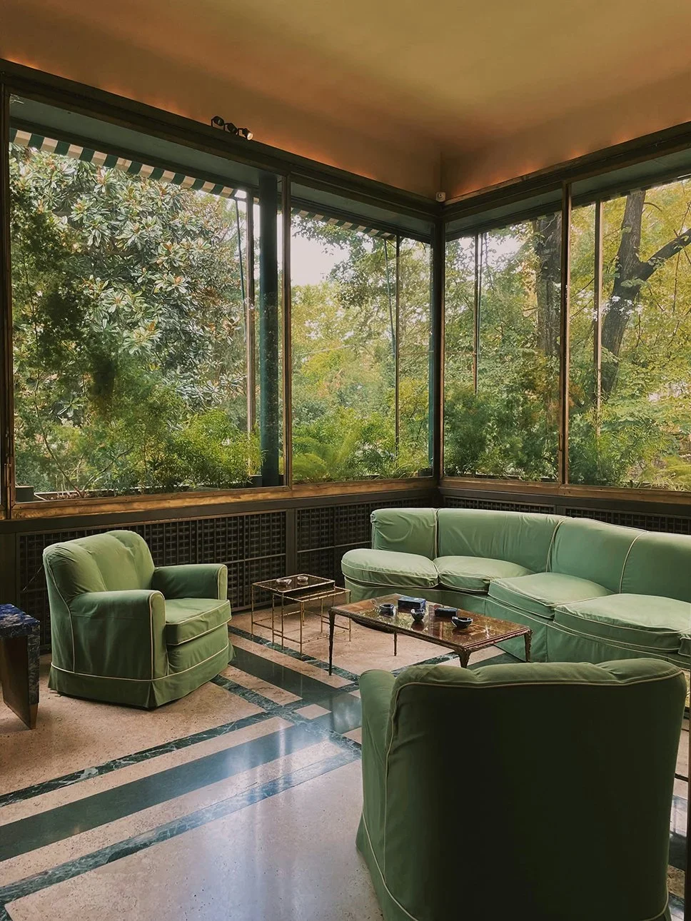 Villa Necchi Campiglio in Milan designed by Piero Portaluppi with its modernist architecture and private garden
