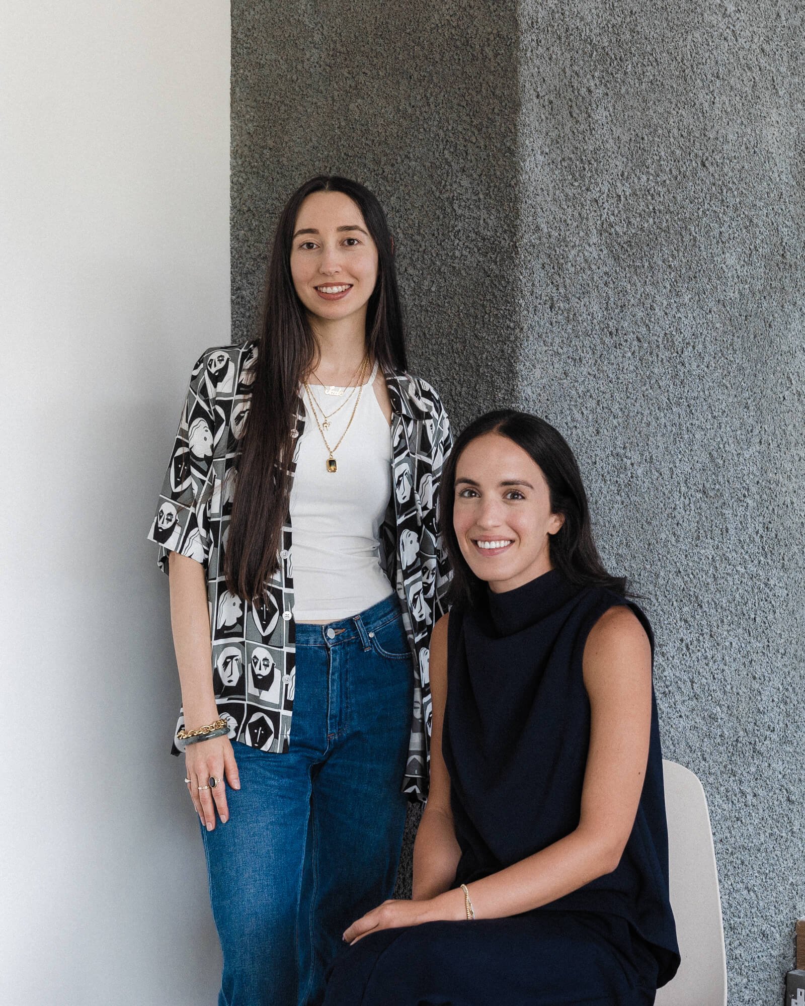Portrait of Jade and Ghalia founders of shell+core