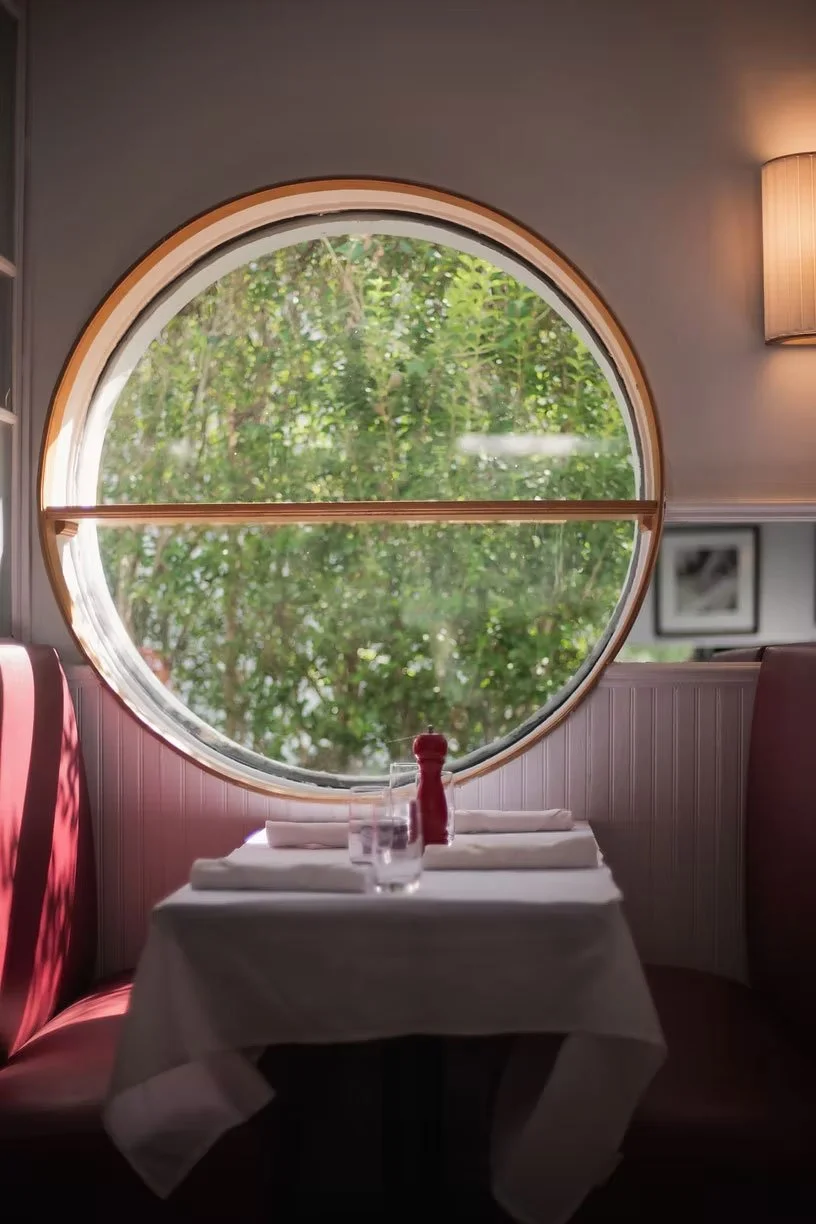 Outdoor dining at Pierre's restaurant in Bridgehampton