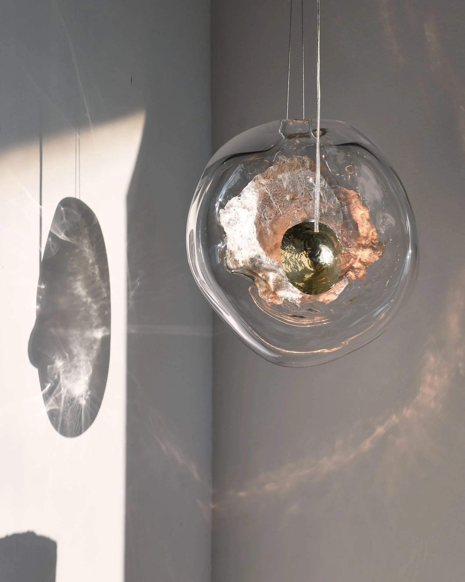 Sculptural artwork by Edoardo Cozzani exploring natural and synthetic materials